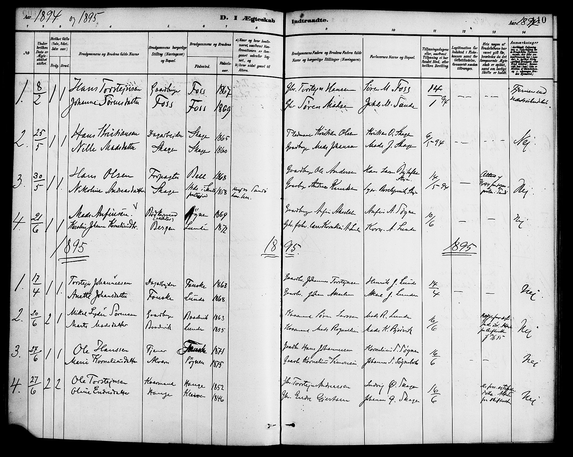 Gaular sokneprestembete, SAB/A-80001/H/Haa: Parish register (official) no. B 1, 1882-1897, p. 110
