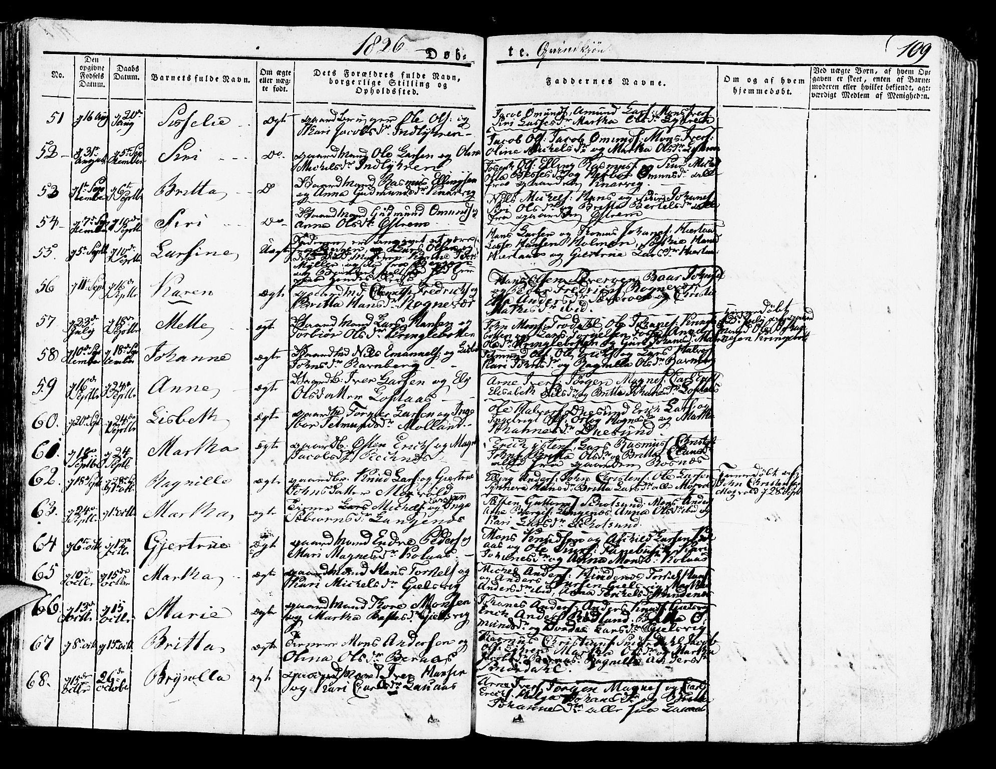 Lindås Sokneprestembete, AV/SAB-A-76701/H/Haa/Haaa/L0008: Parish register (official) no. A 8, 1823-1836, p. 109