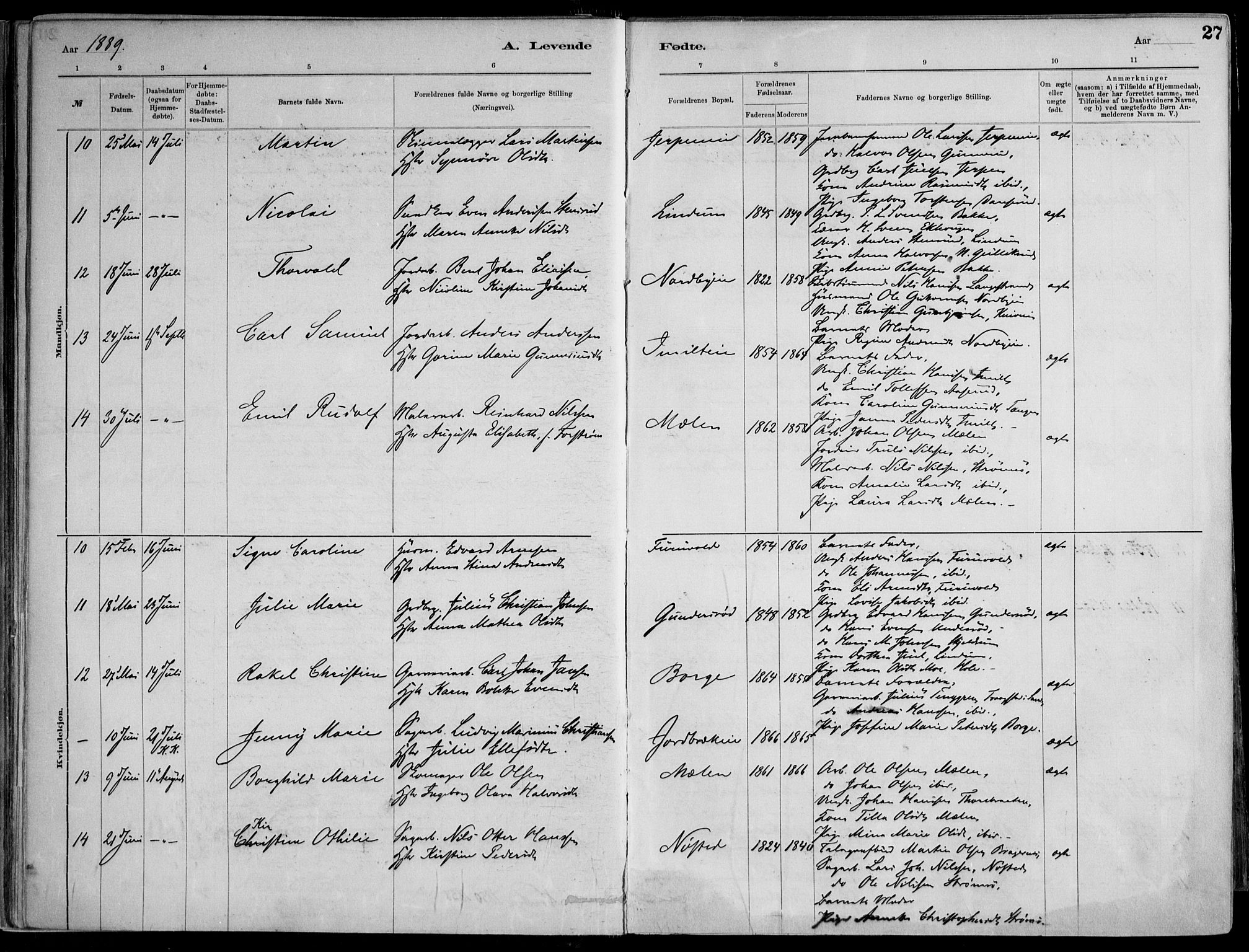 Skoger kirkebøker, AV/SAKO-A-59/F/Fa/L0006: Parish register (official) no. I 6, 1885-1910, p. 27