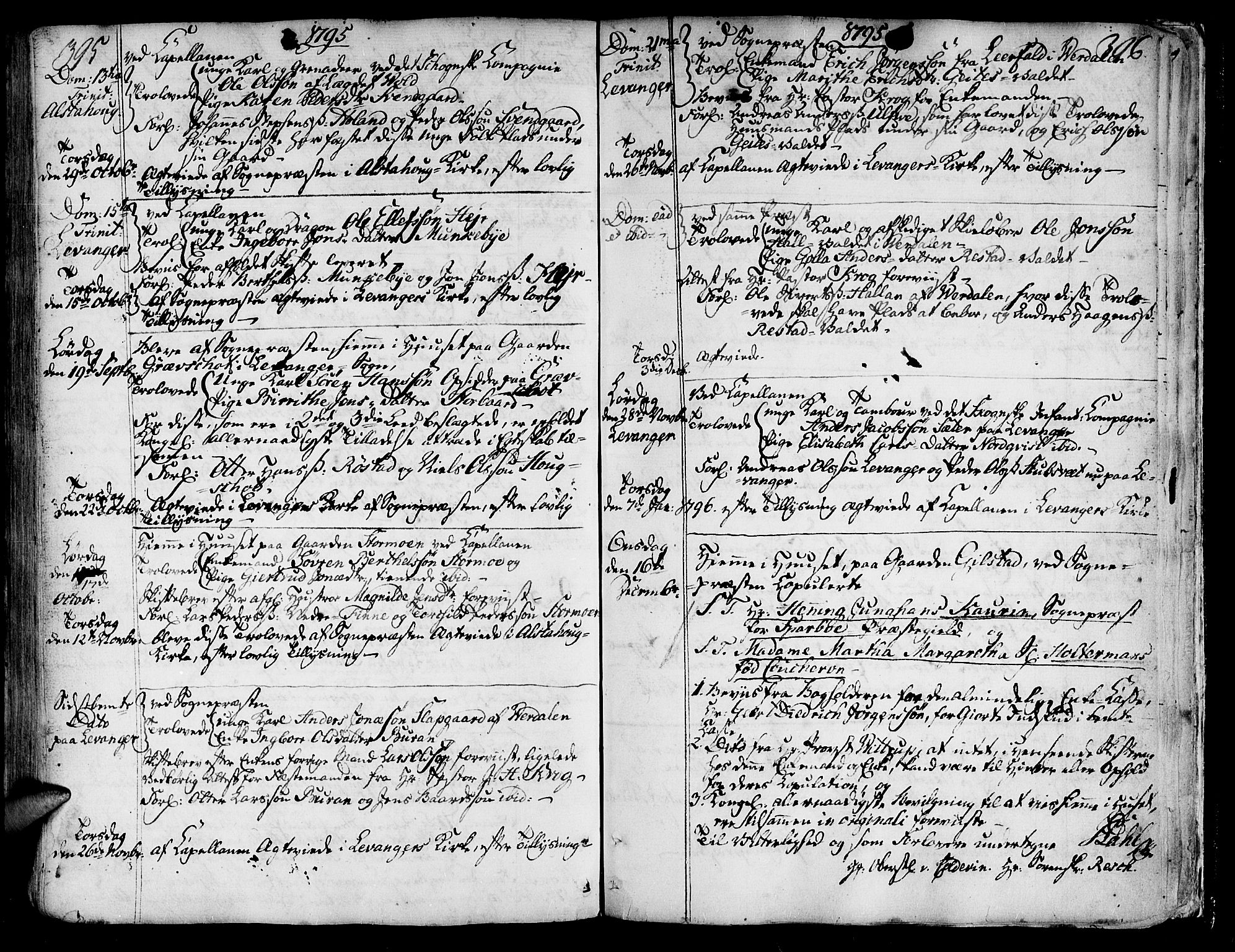 Ministerialprotokoller, klokkerbøker og fødselsregistre - Nord-Trøndelag, SAT/A-1458/717/L0141: Parish register (official) no. 717A01, 1747-1803, p. 395-396