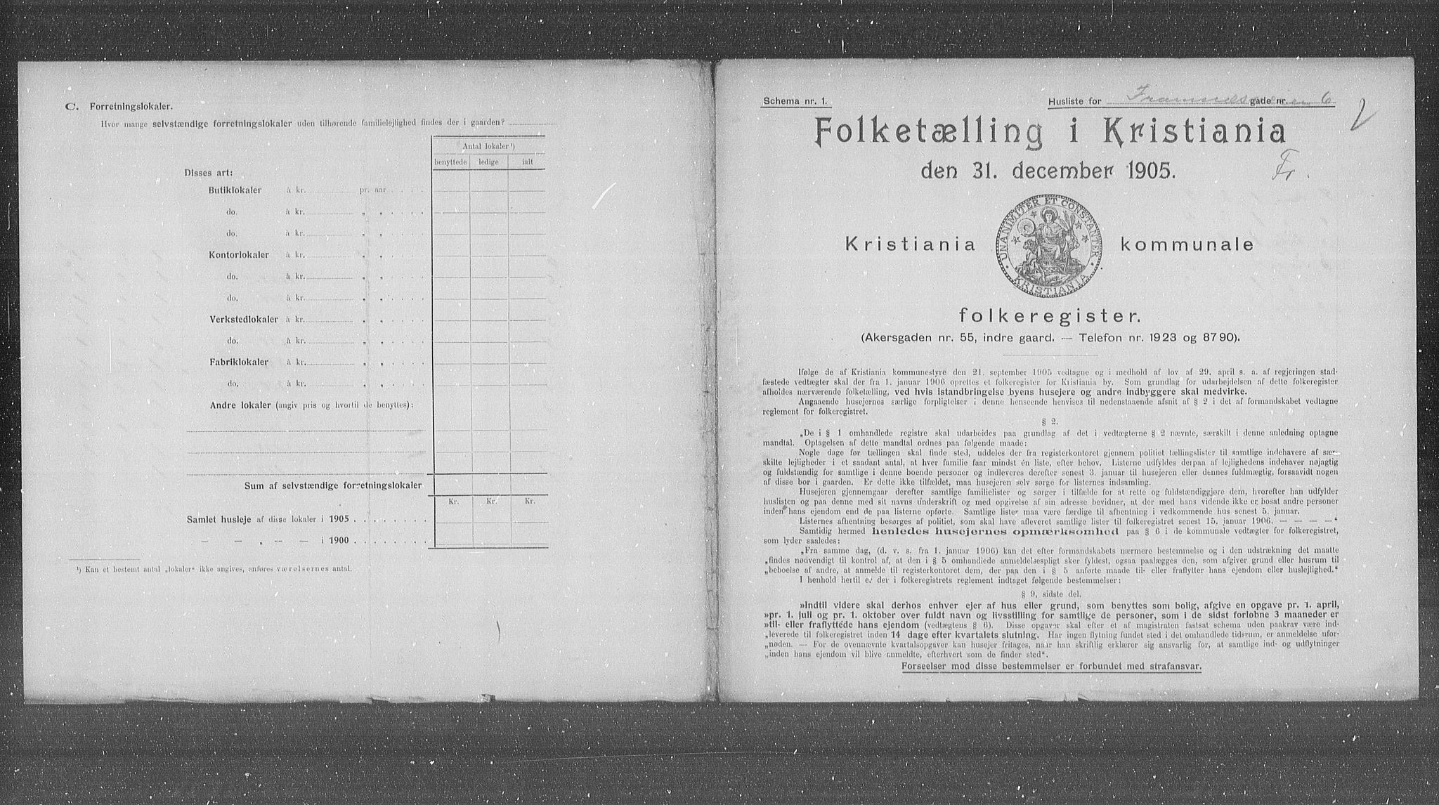 OBA, Municipal Census 1905 for Kristiania, 1905, p. 13150