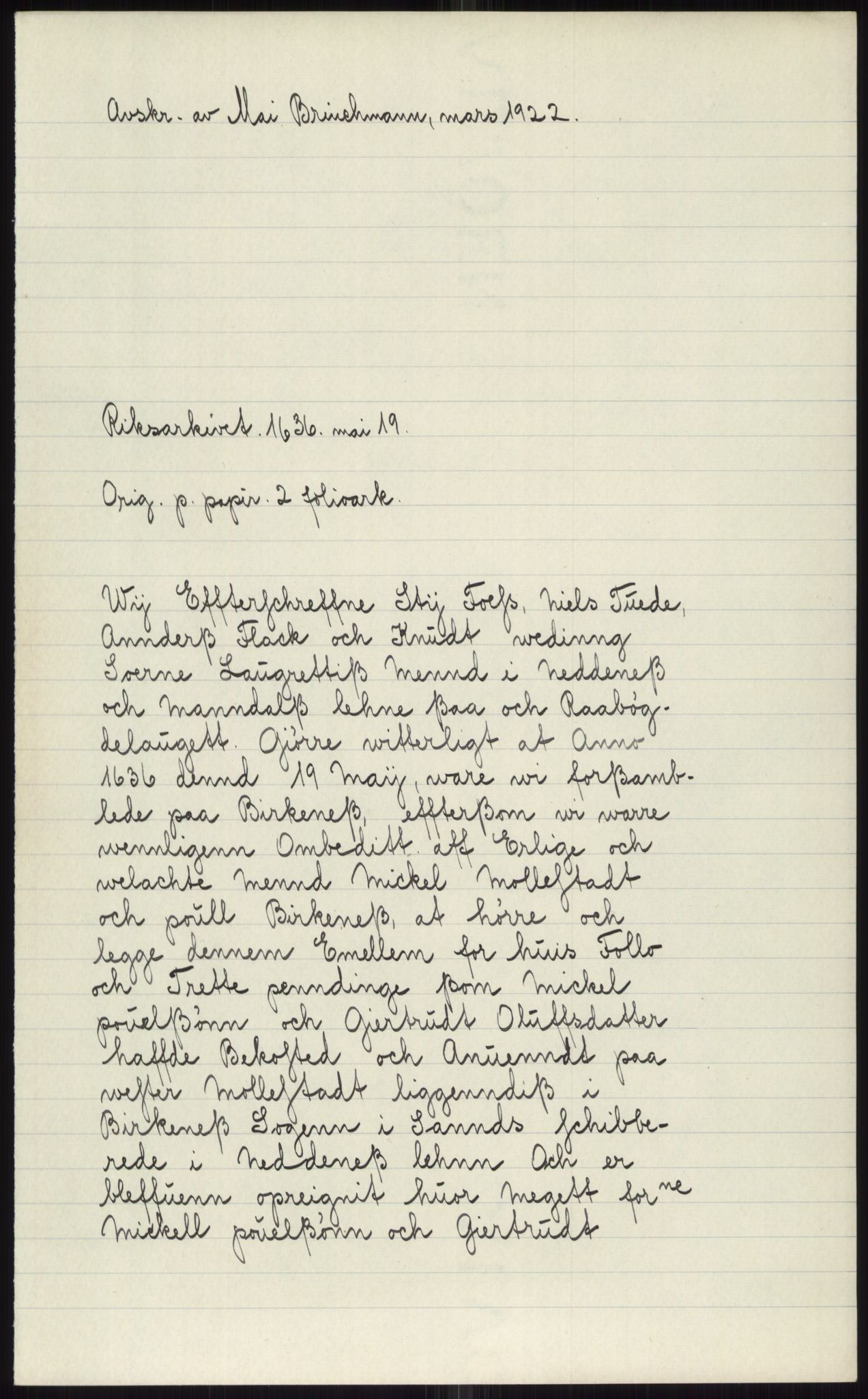 Samlinger til kildeutgivelse, Diplomavskriftsamlingen, AV/RA-EA-4053/H/Ha, p. 3351