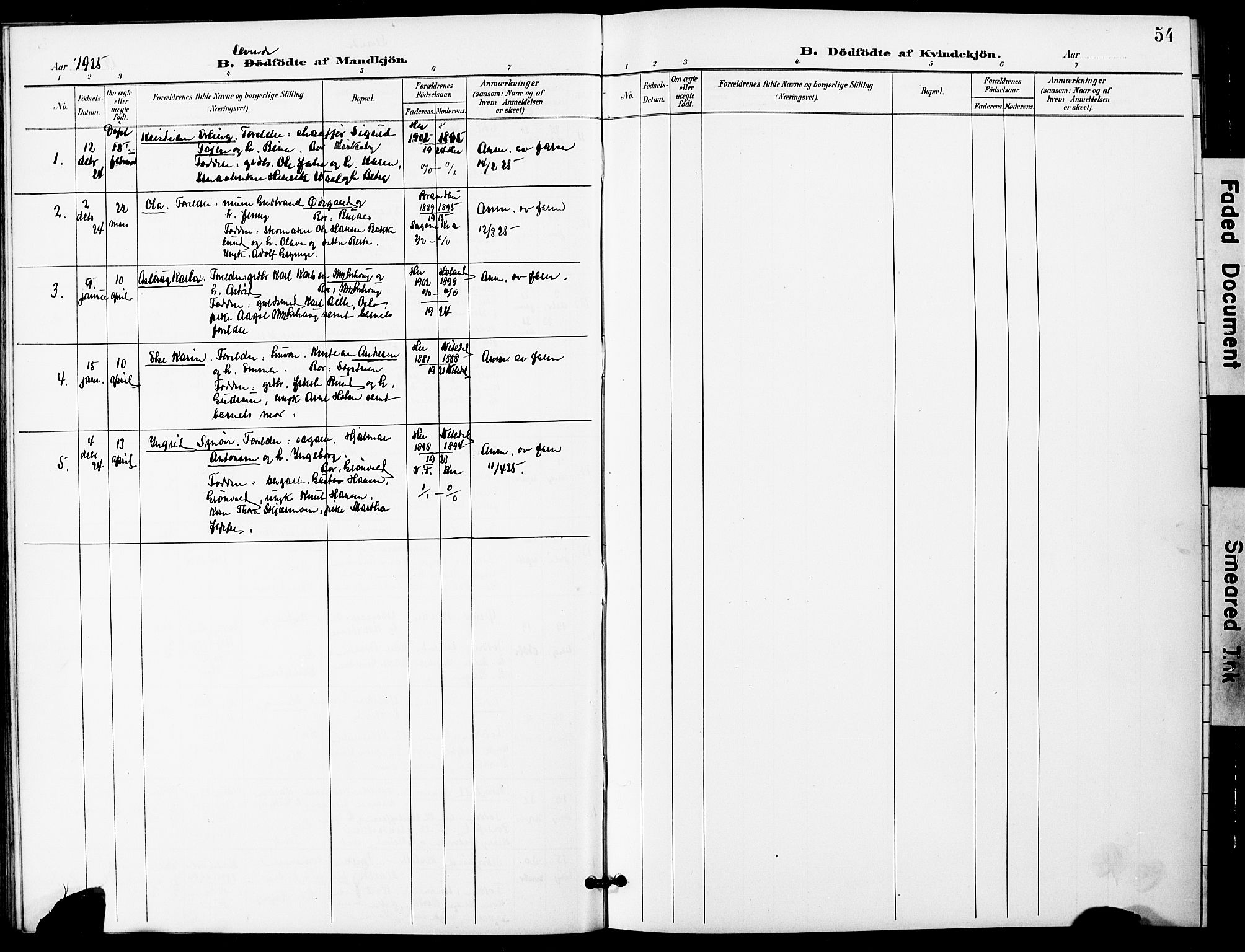 Nittedal prestekontor Kirkebøker, AV/SAO-A-10365a/G/Gb/L0003: Parish register (copy) no. II 3, 1902-1924, p. 54