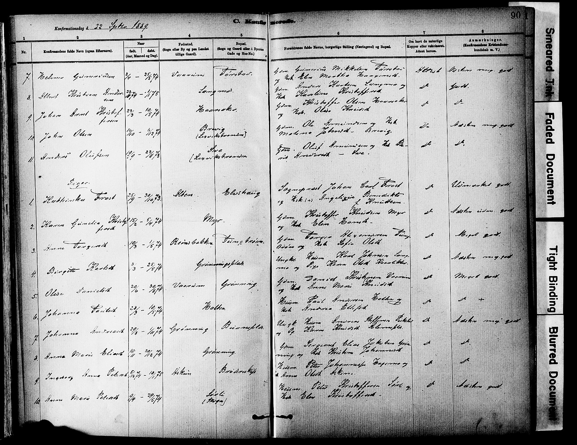 Ministerialprotokoller, klokkerbøker og fødselsregistre - Sør-Trøndelag, AV/SAT-A-1456/646/L0615: Parish register (official) no. 646A13, 1885-1900, p. 90