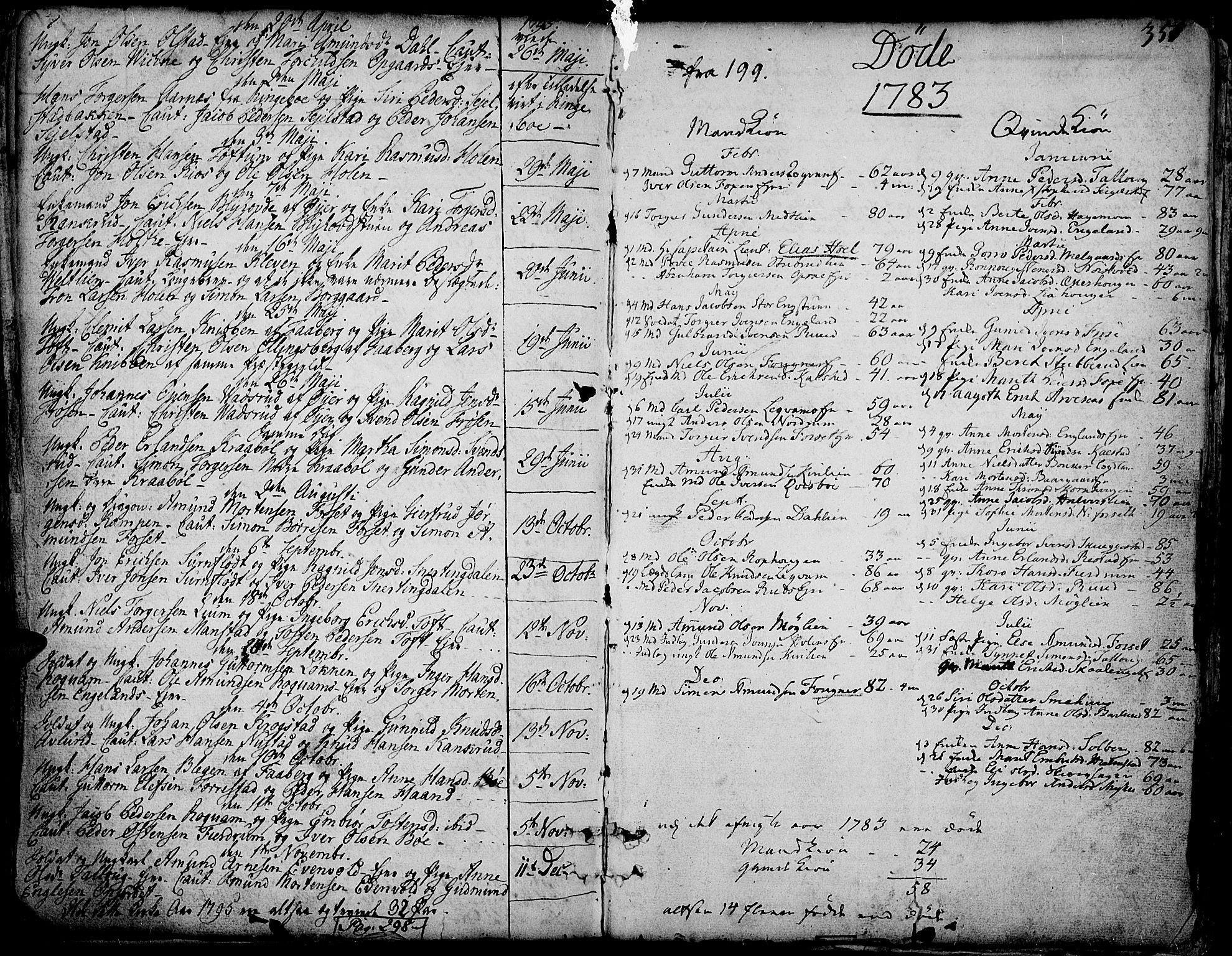Gausdal prestekontor, SAH/PREST-090/H/Ha/Haa/L0003: Parish register (official) no. 3, 1758-1809, p. 351