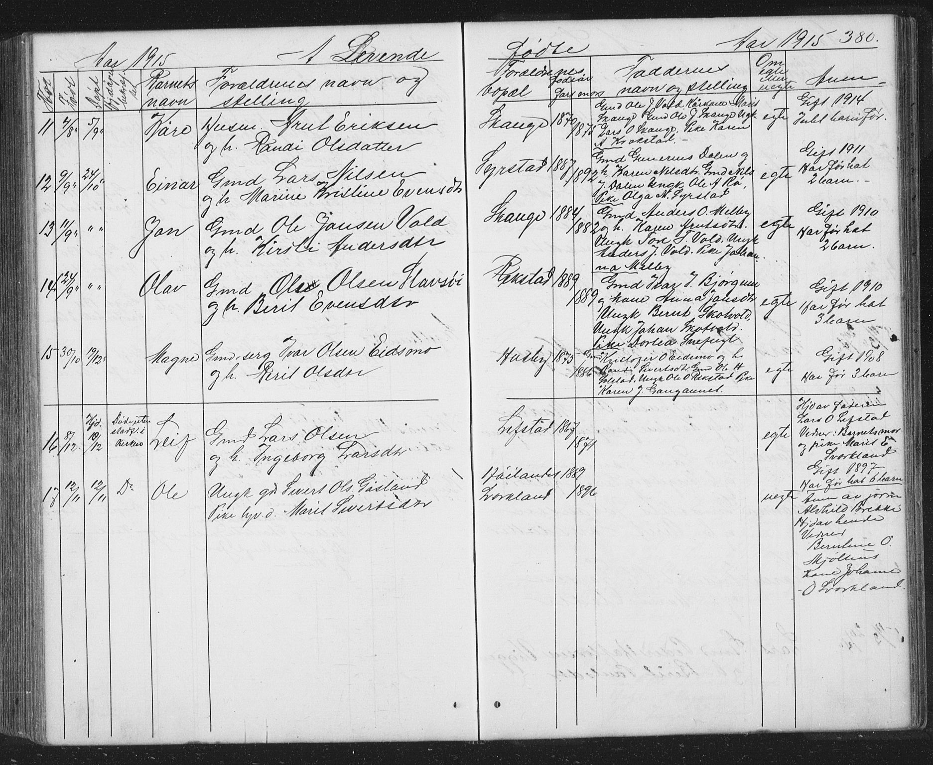 Ministerialprotokoller, klokkerbøker og fødselsregistre - Sør-Trøndelag, SAT/A-1456/667/L0798: Parish register (copy) no. 667C03, 1867-1929, p. 380