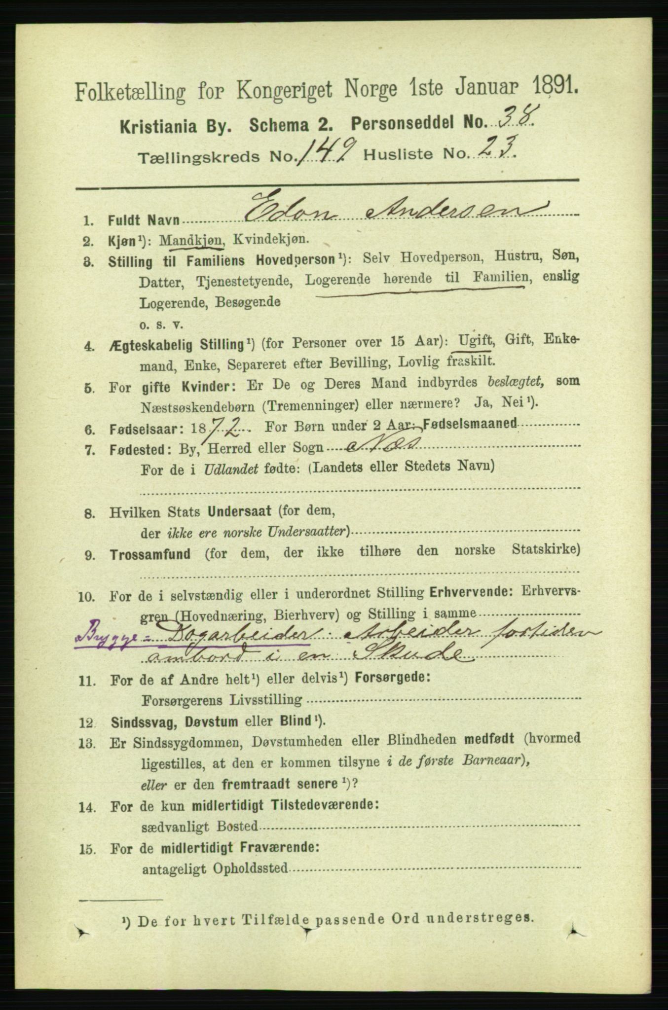 RA, 1891 census for 0301 Kristiania, 1891, p. 83647