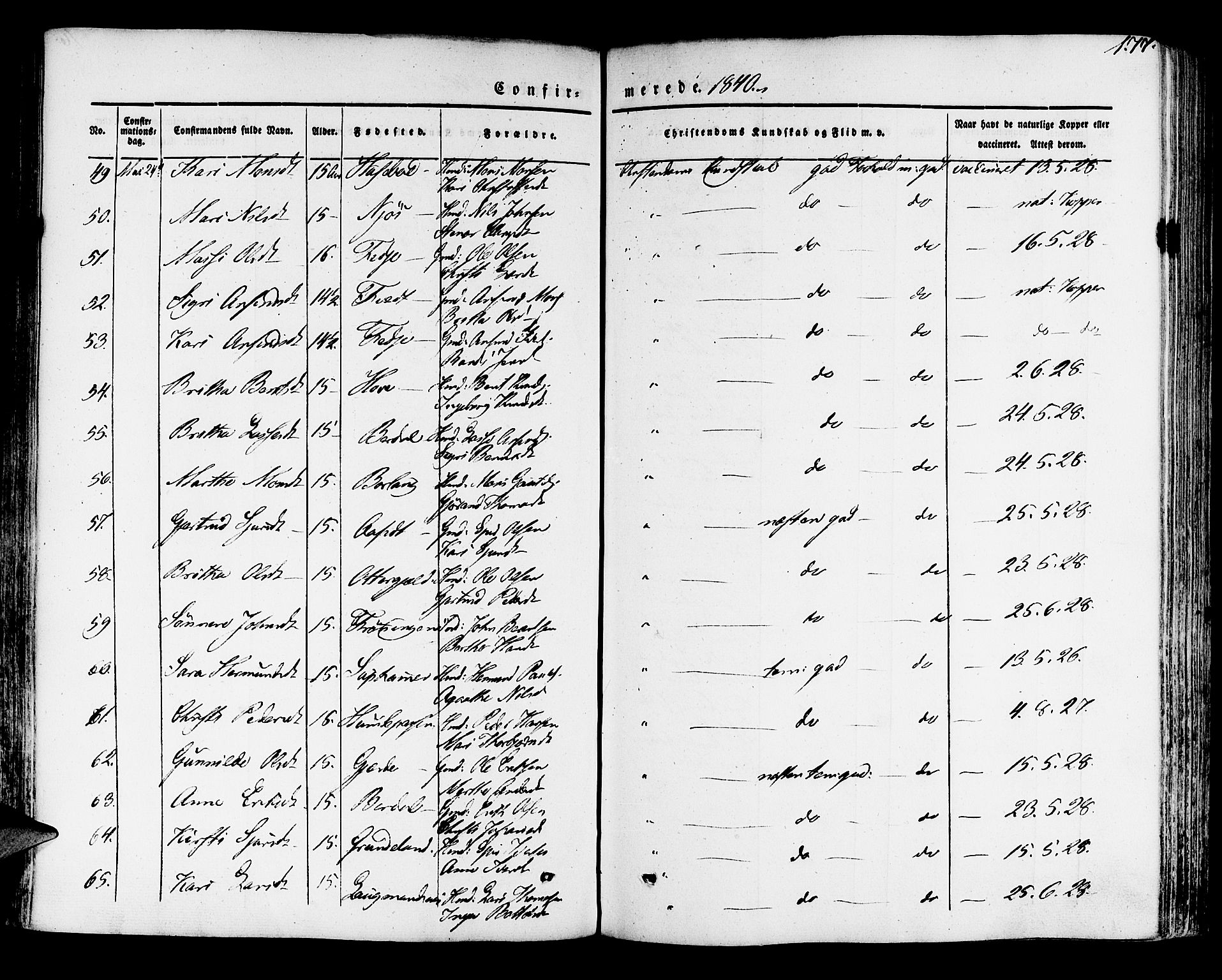 Leikanger sokneprestembete, AV/SAB-A-81001/H/Haa/Haaa/L0007: Parish register (official) no. A 7, 1838-1851, p. 177