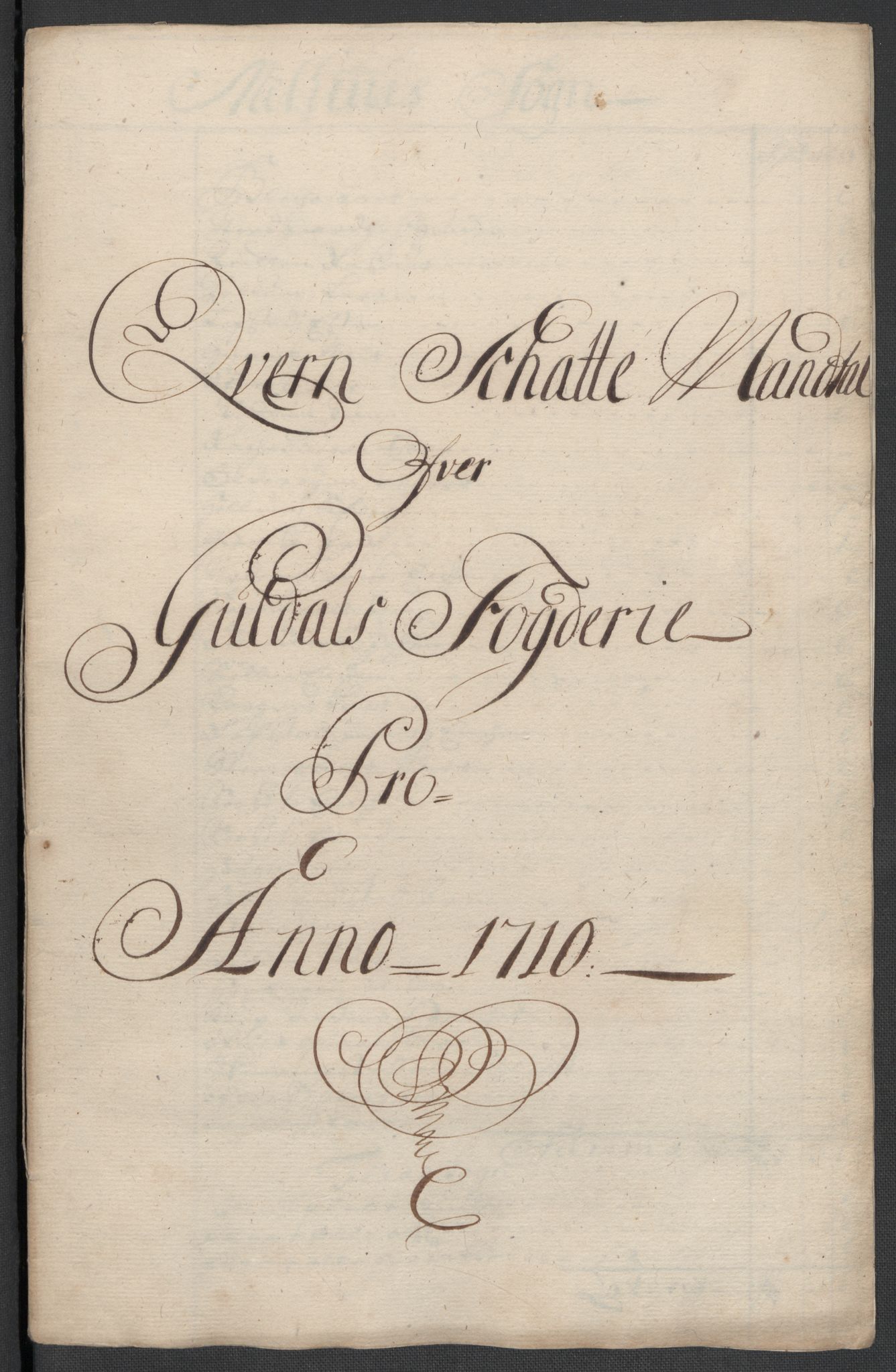 Rentekammeret inntil 1814, Reviderte regnskaper, Fogderegnskap, RA/EA-4092/R60/L3960: Fogderegnskap Orkdal og Gauldal, 1710, p. 269