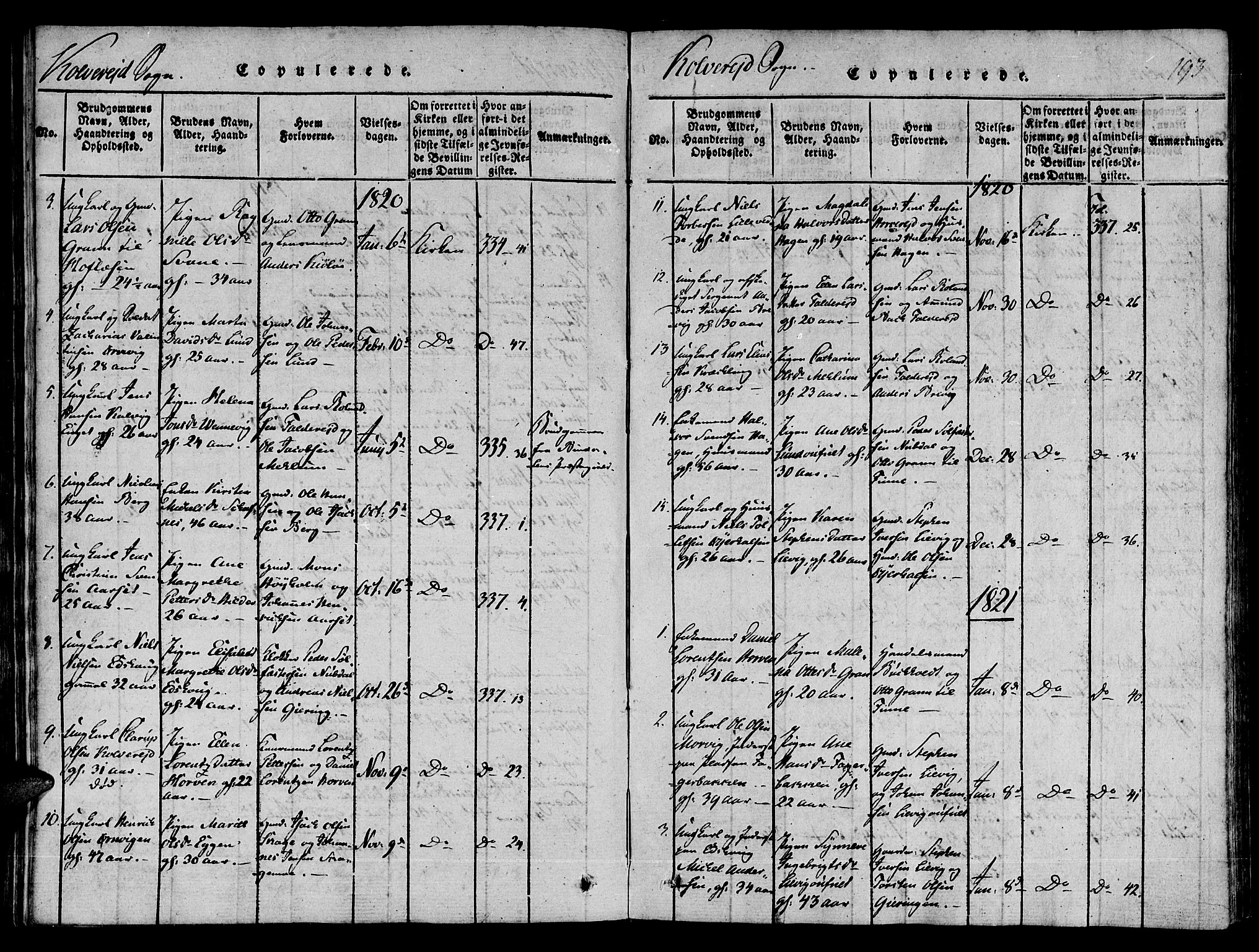 Ministerialprotokoller, klokkerbøker og fødselsregistre - Nord-Trøndelag, SAT/A-1458/780/L0636: Parish register (official) no. 780A03 /1, 1815-1830, p. 193