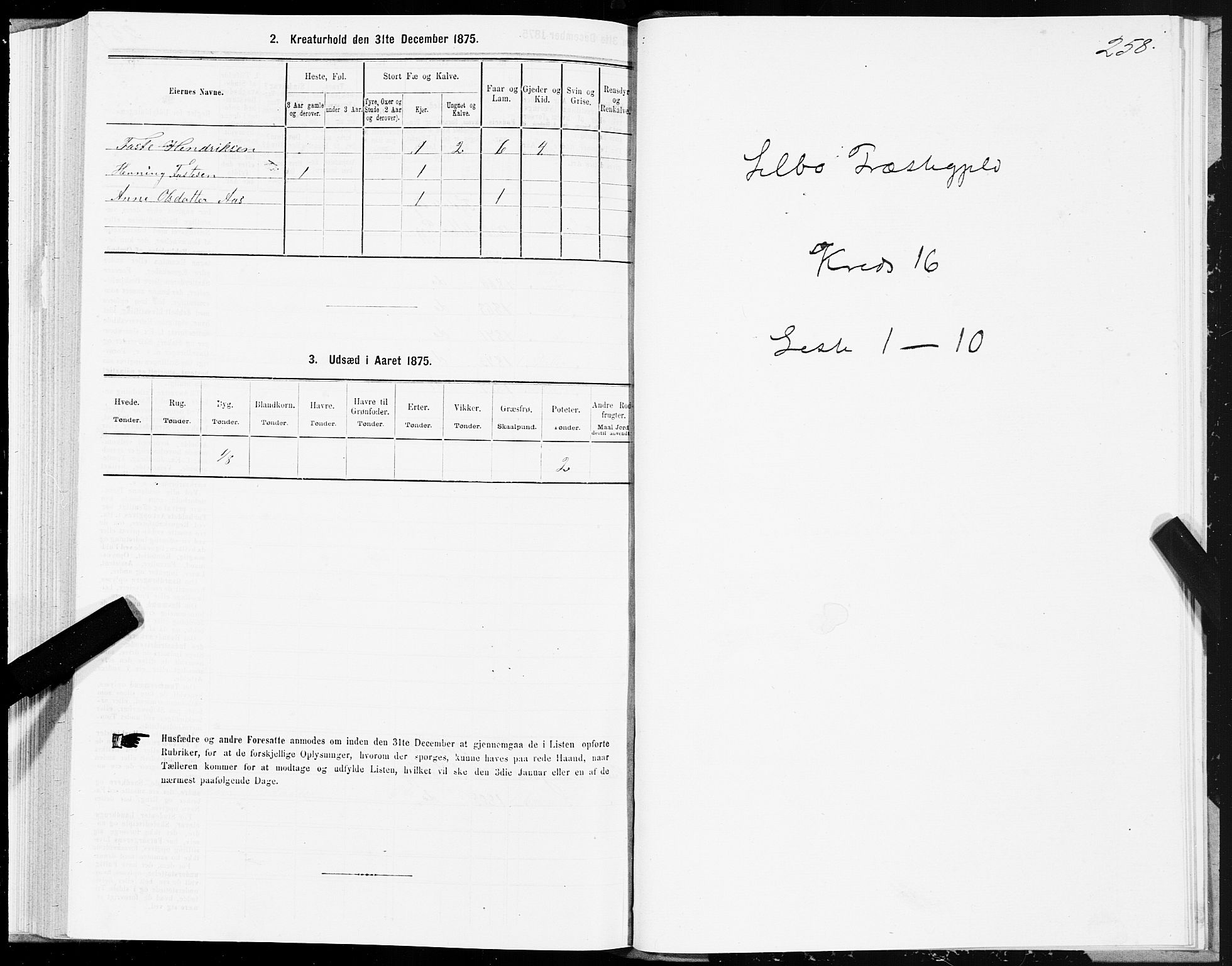 SAT, 1875 census for 1664P Selbu, 1875, p. 7258