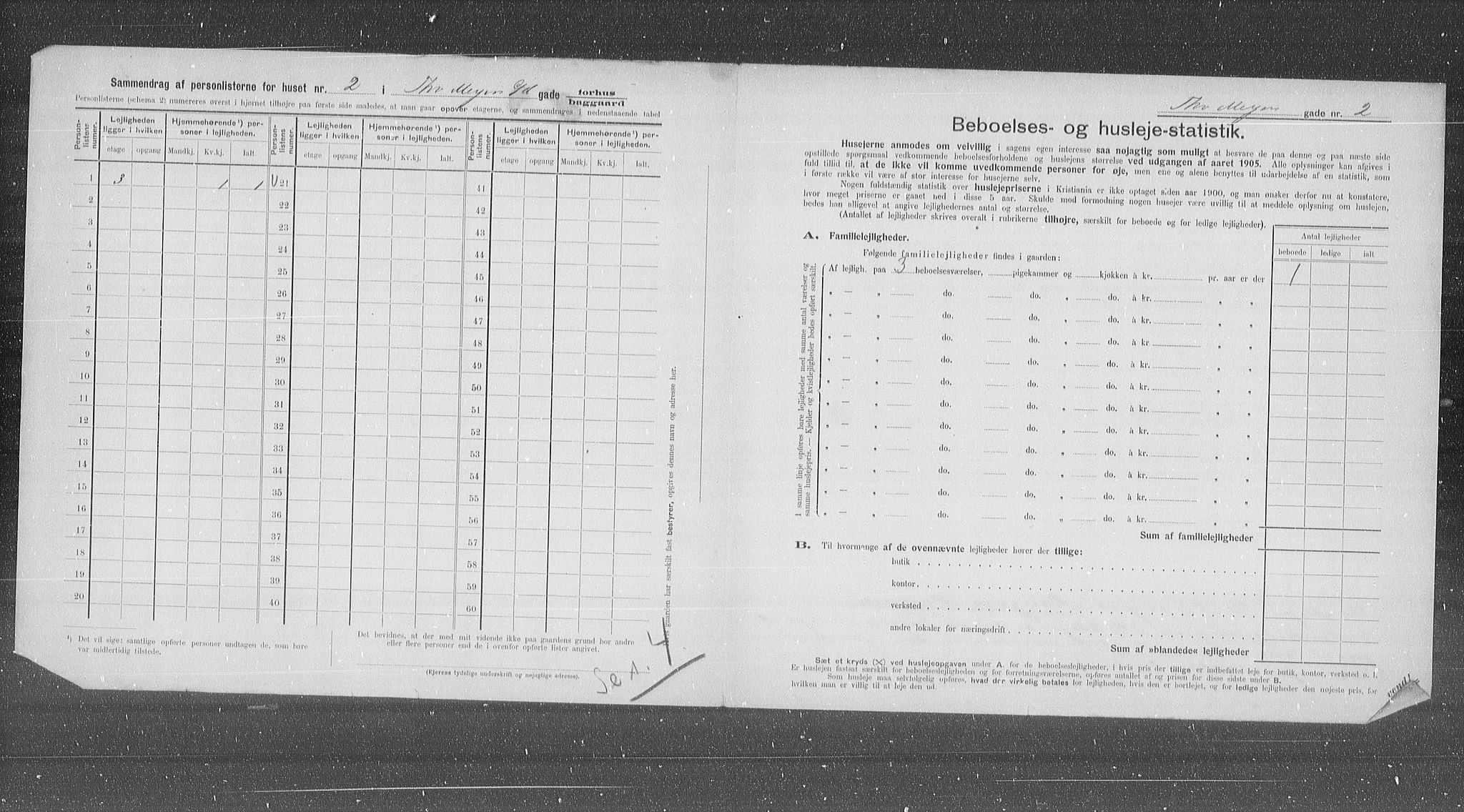 OBA, Municipal Census 1905 for Kristiania, 1905, p. 57344