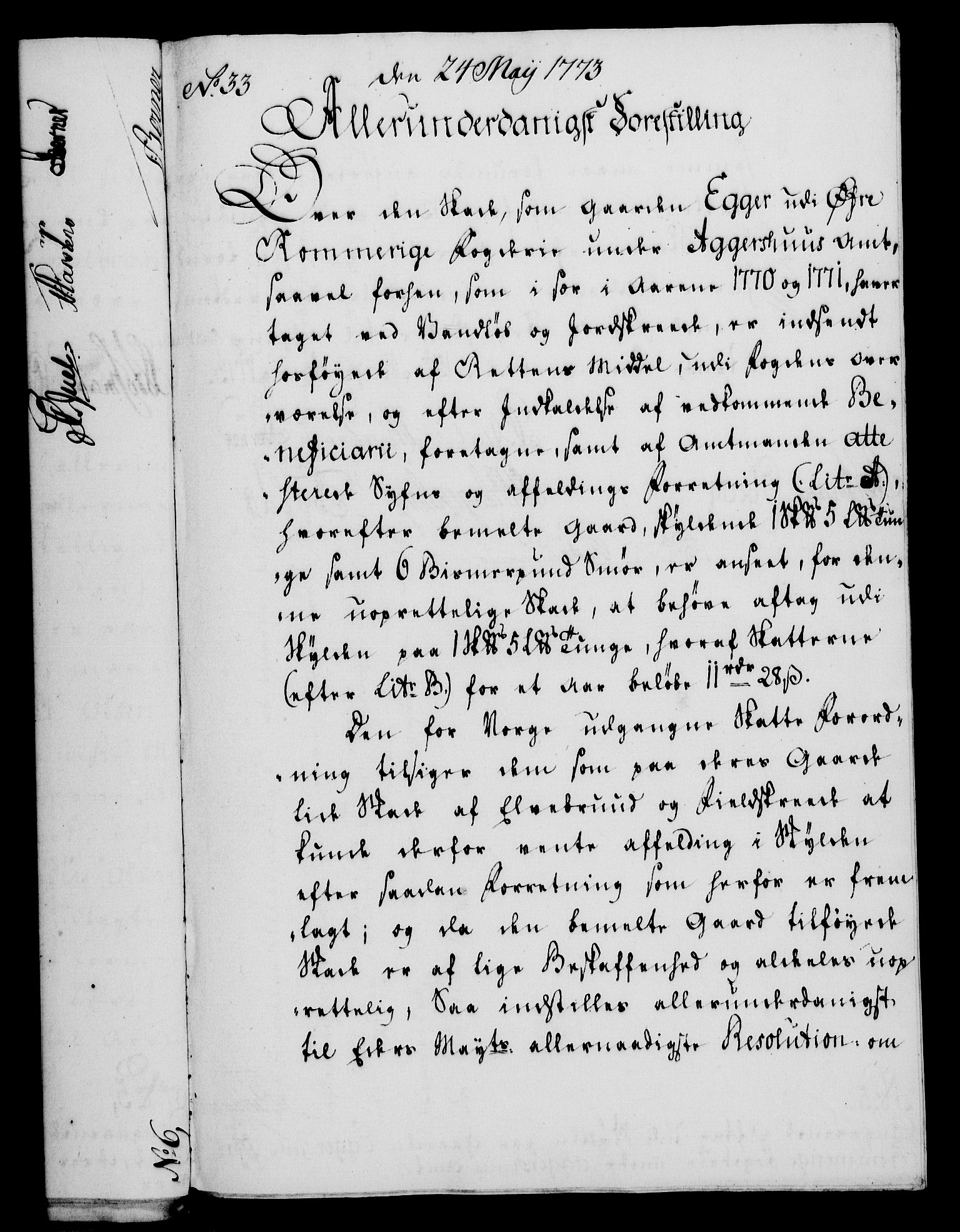 Rentekammeret, Kammerkanselliet, AV/RA-EA-3111/G/Gf/Gfa/L0055: Norsk relasjons- og resolusjonsprotokoll (merket RK 52.55), 1773, p. 131
