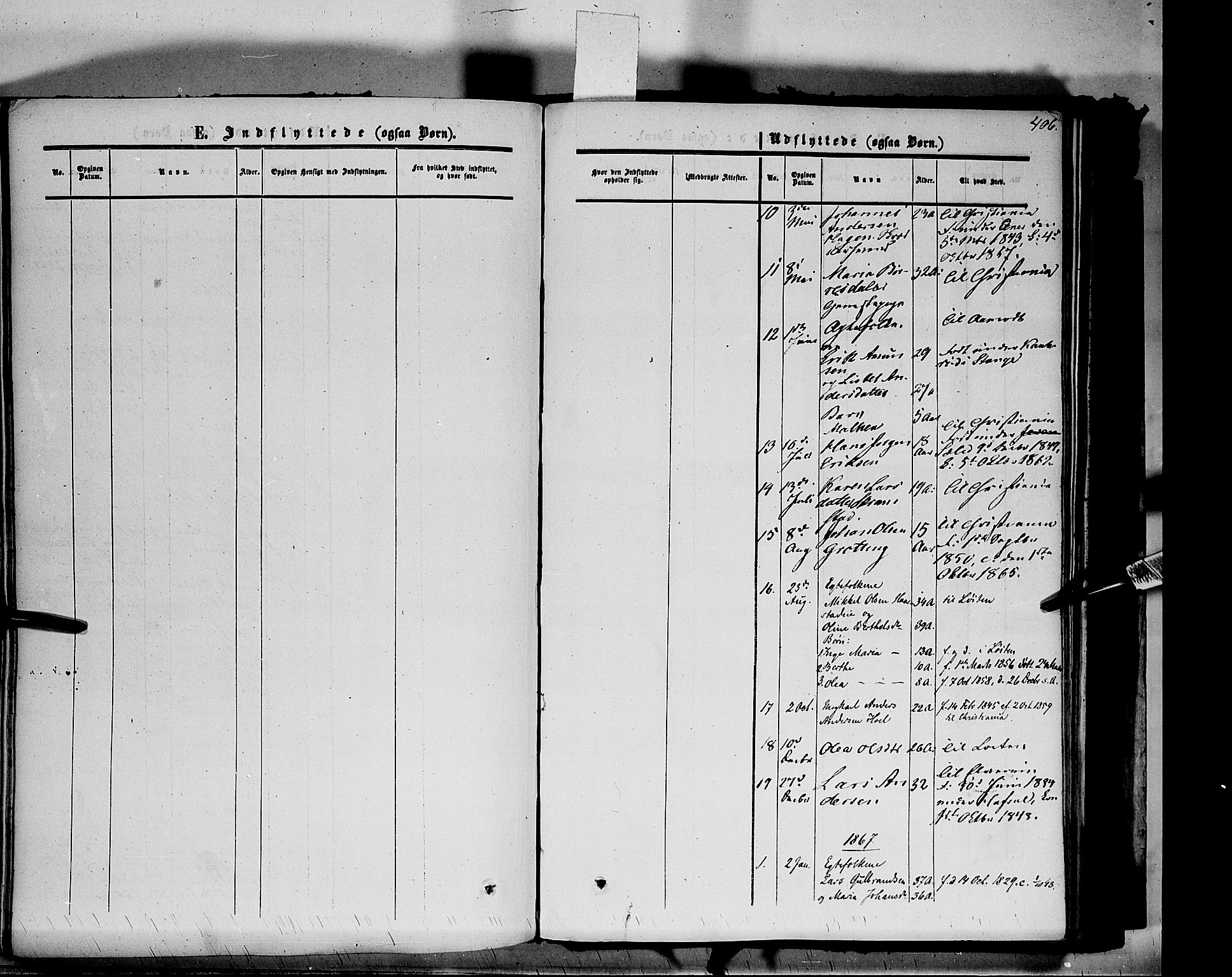 Vang prestekontor, Hedmark, AV/SAH-PREST-008/H/Ha/Haa/L0012: Parish register (official) no. 12, 1855-1870, p. 406