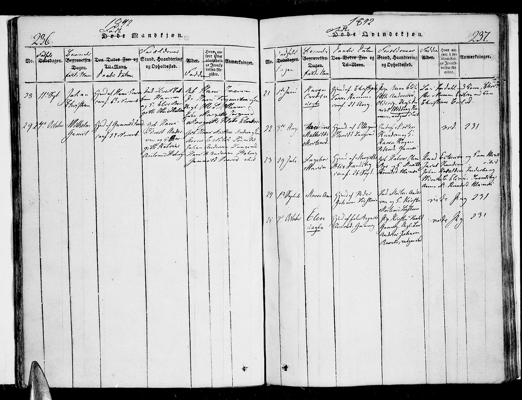 Karlsøy sokneprestembete, SATØ/S-1299/H/Ha/Haa/L0002kirke: Parish register (official) no. 2, 1823-1842, p. 236-237