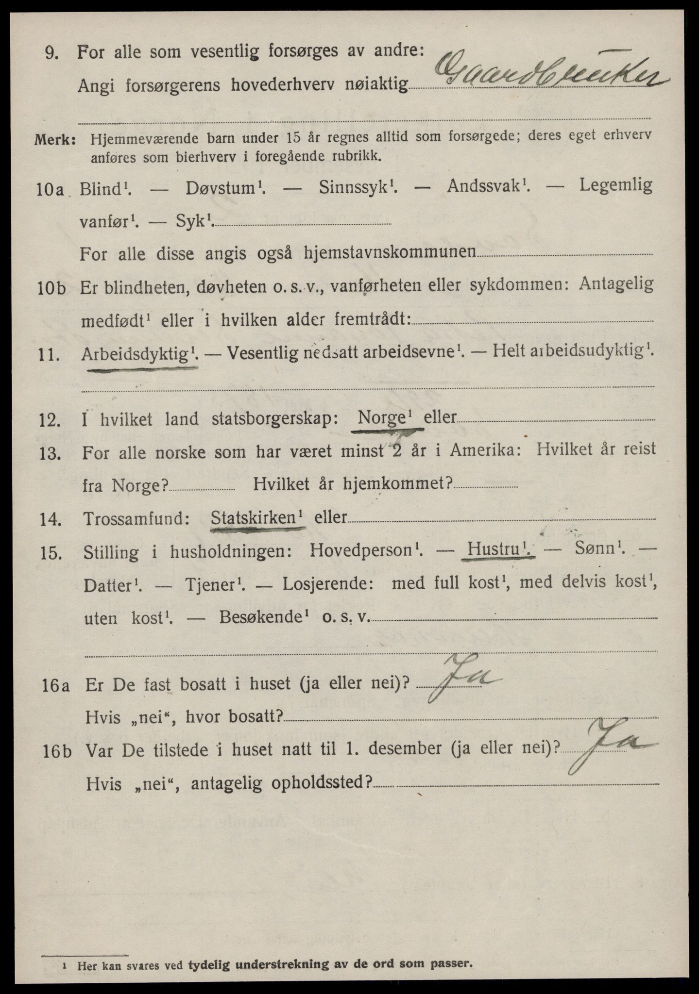 SAT, 1920 census for Syvde, 1920, p. 601