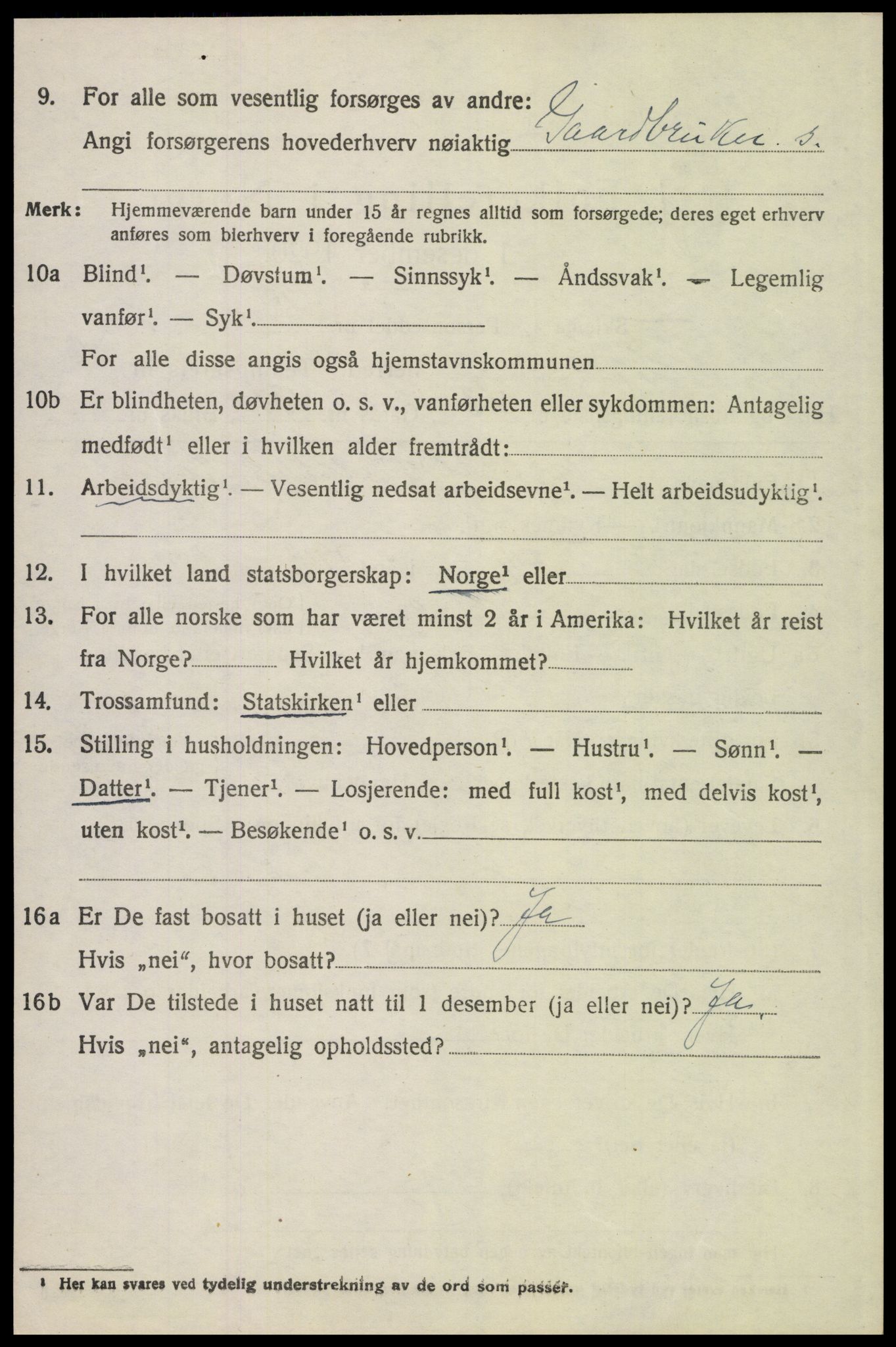 SAH, 1920 census for Tolga, 1920, p. 7376