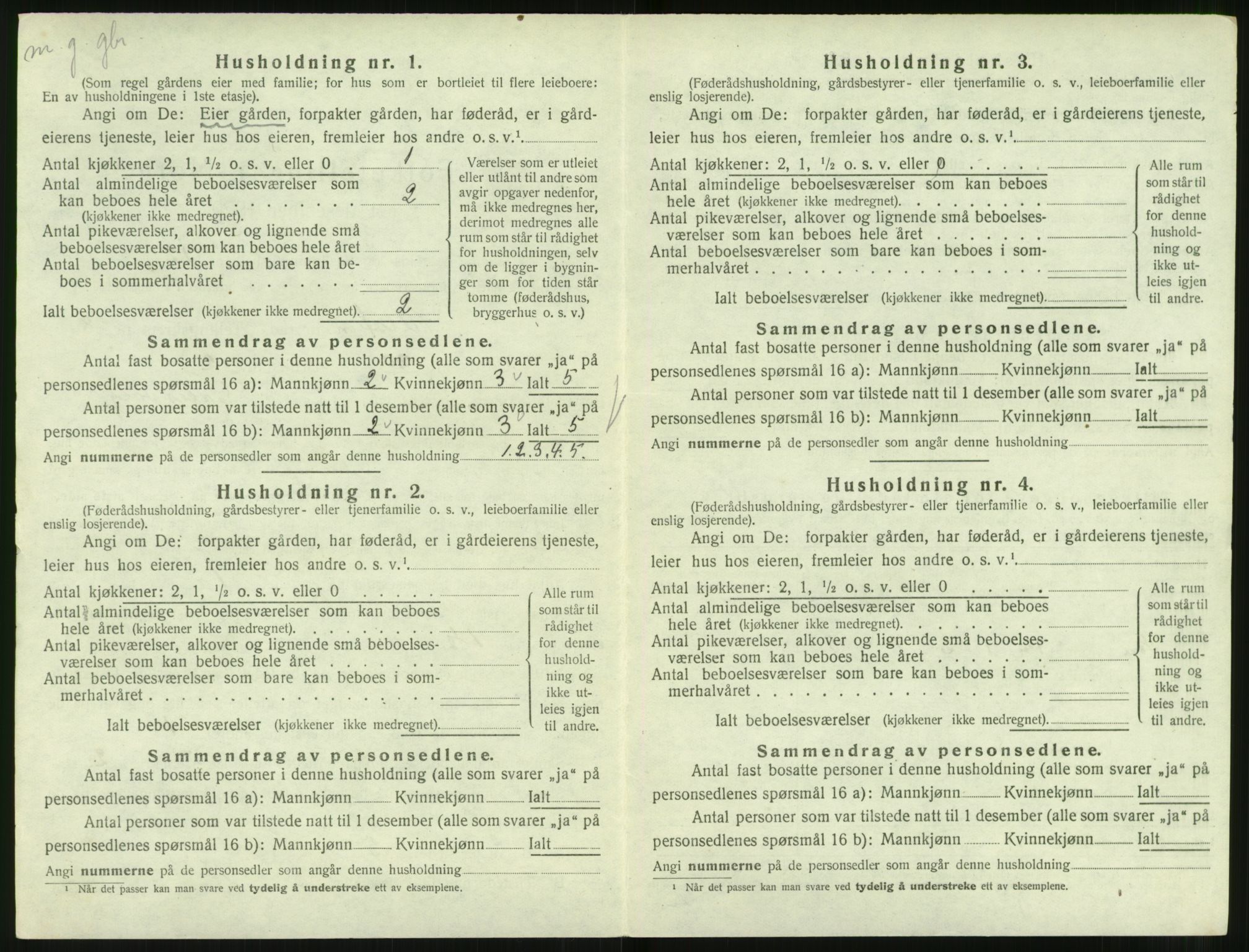 SAT, 1920 census for Ulstein, 1920, p. 603