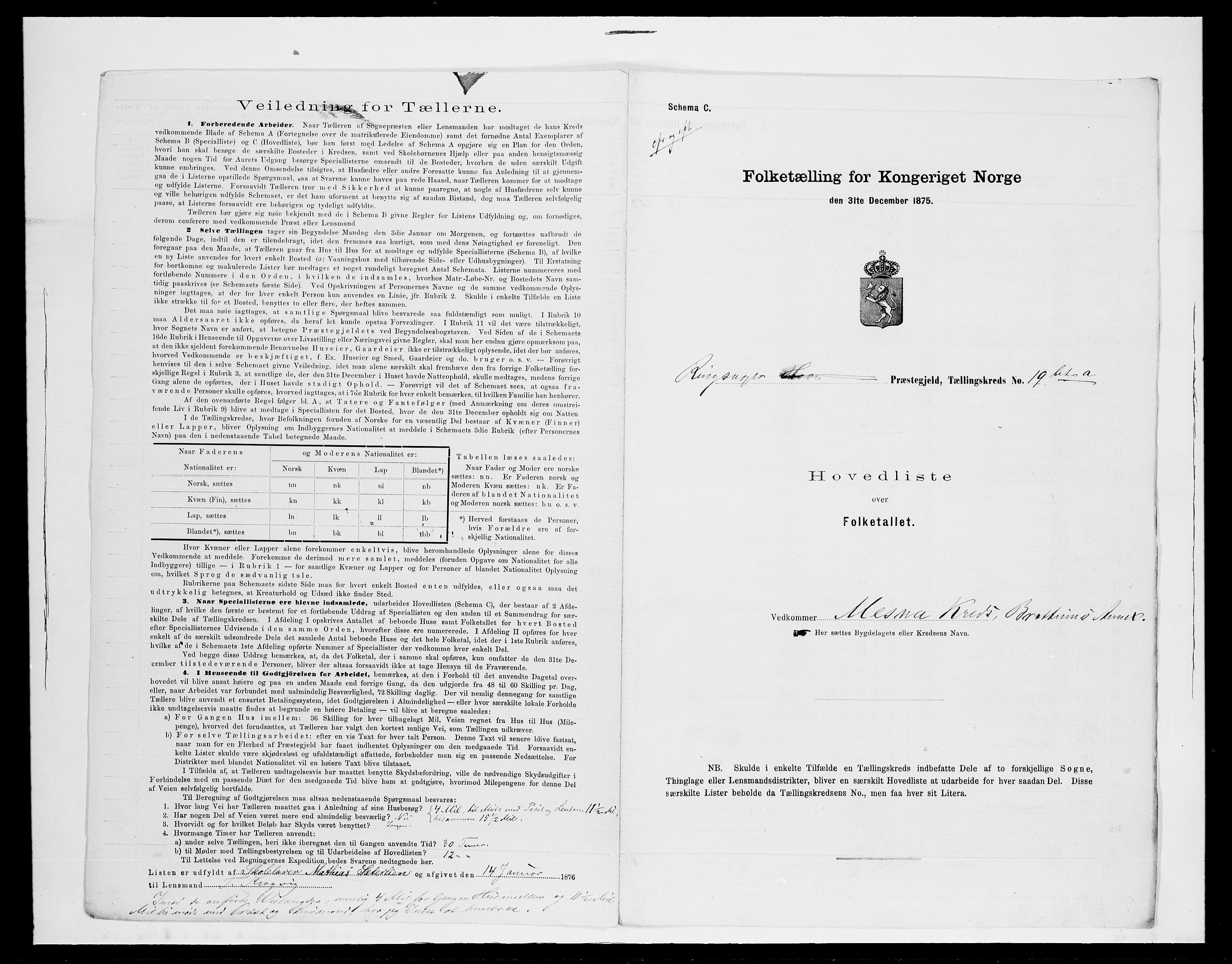 SAH, 1875 census for 0412P Ringsaker, 1875, p. 114