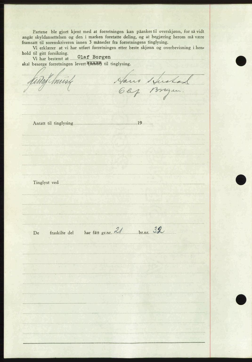 Romsdal sorenskriveri, AV/SAT-A-4149/1/2/2C: Mortgage book no. A22, 1947-1947, Diary no: : 44/1947