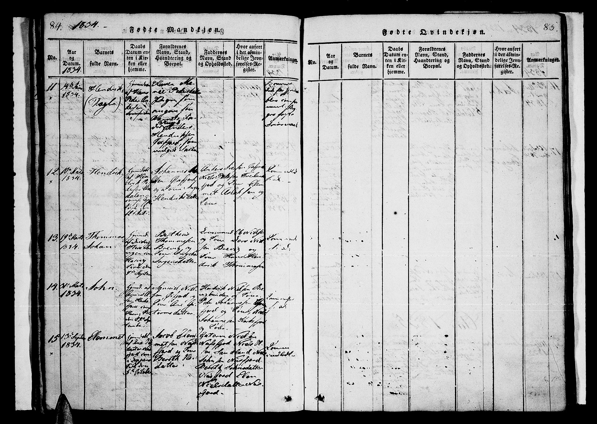 Loppa sokneprestkontor, AV/SATØ-S-1339/H/Ha/L0003kirke: Parish register (official) no. 3, 1820-1848, p. 84-85