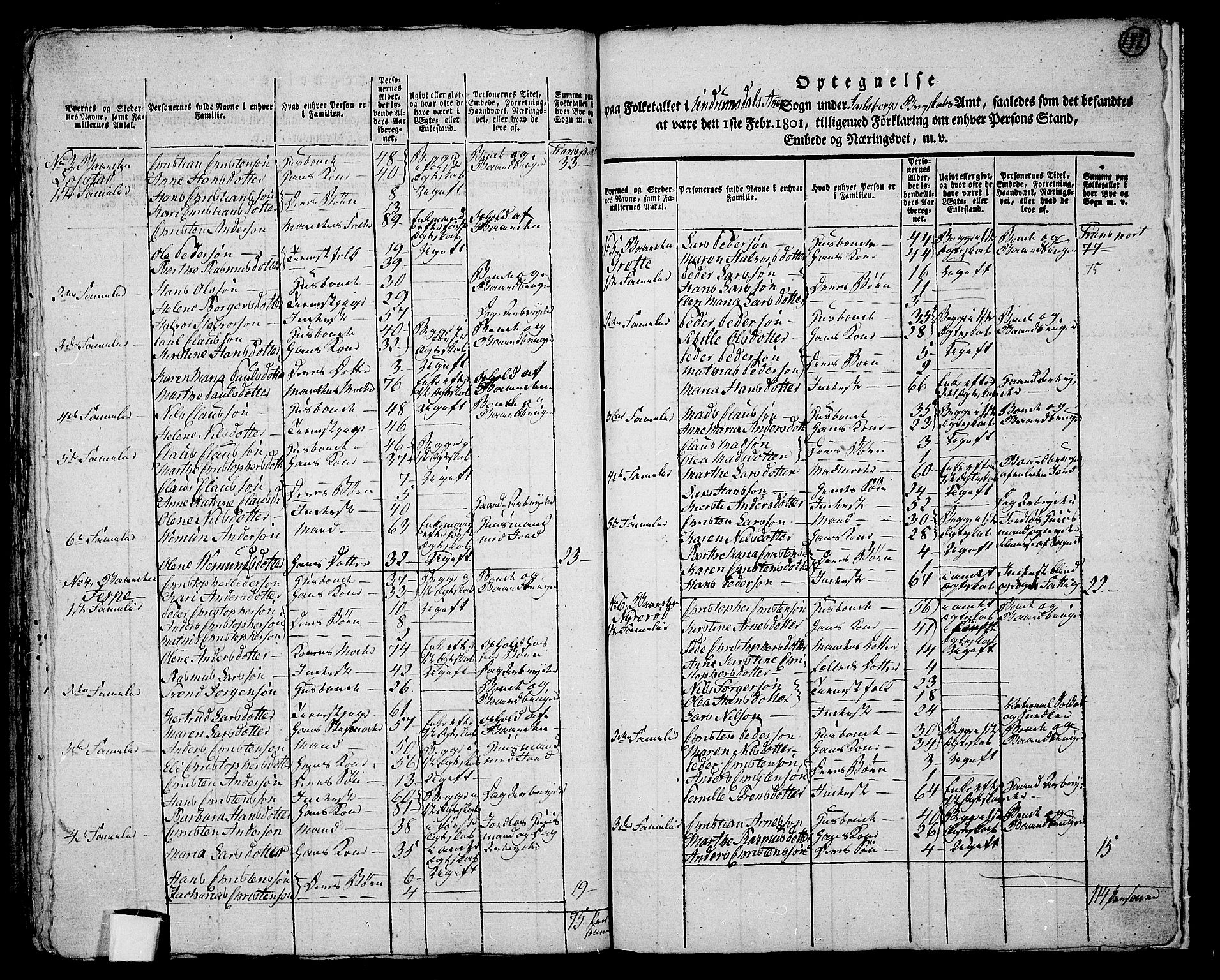 RA, 1801 census for 0716P Våle, 1801, p. 171b-172a