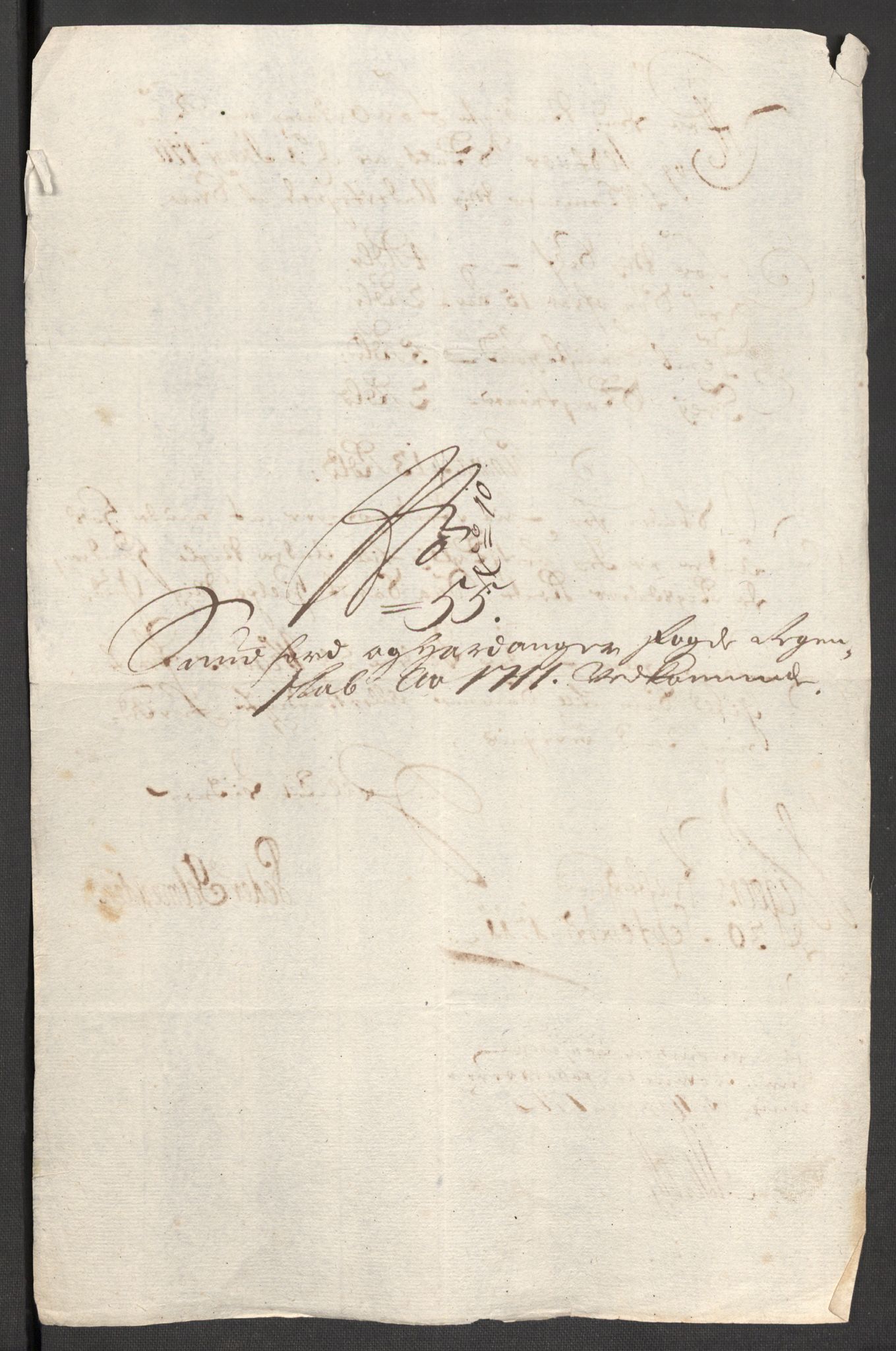 Rentekammeret inntil 1814, Reviderte regnskaper, Fogderegnskap, AV/RA-EA-4092/R48/L2987: Fogderegnskap Sunnhordland og Hardanger, 1711, p. 203