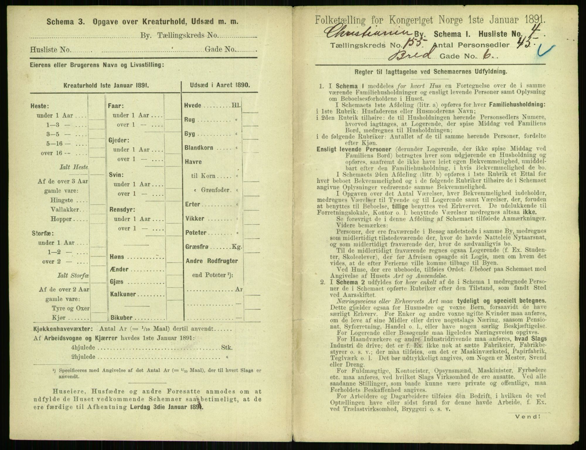 RA, 1891 census for 0301 Kristiania, 1891, p. 88166