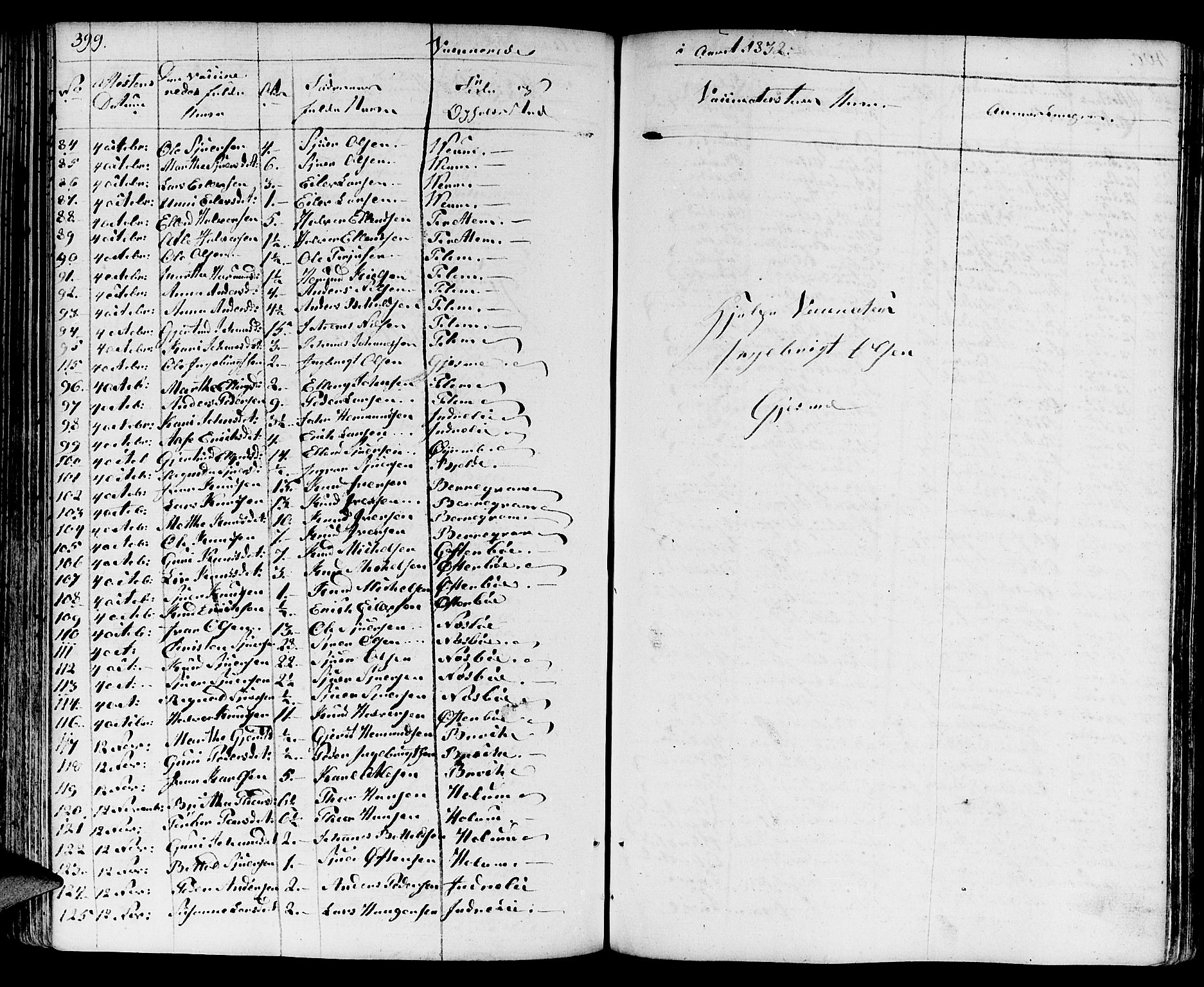 Aurland sokneprestembete, AV/SAB-A-99937/H/Ha/Haa/L0006: Parish register (official) no. A 6, 1821-1859, p. 399