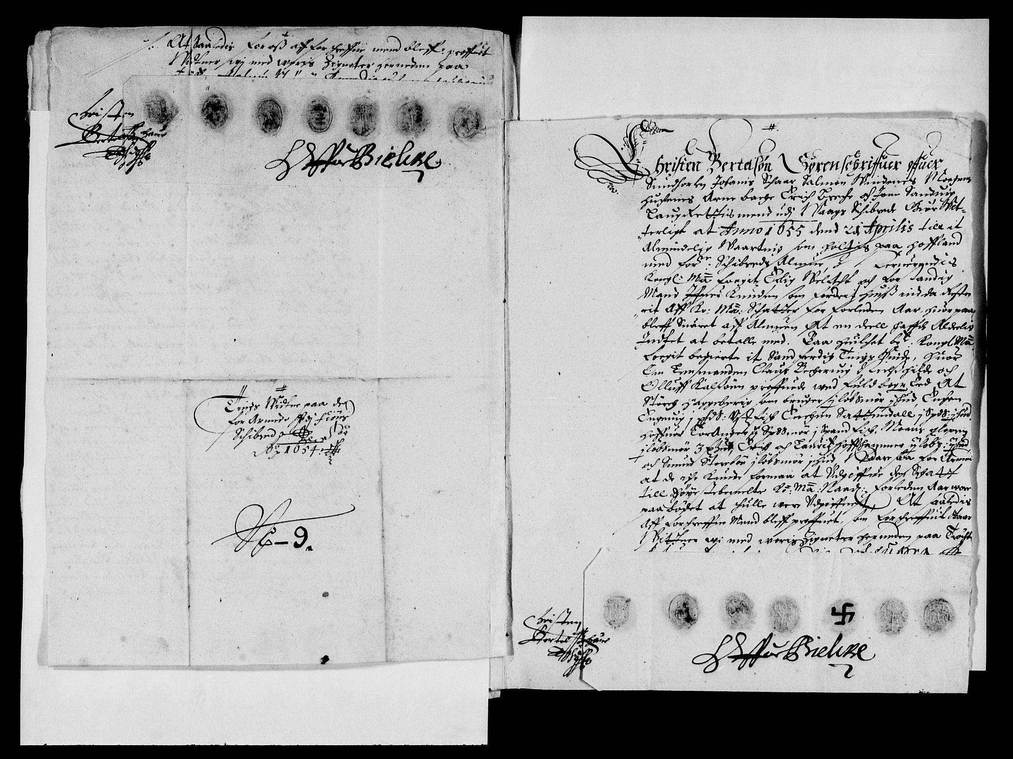 Rentekammeret inntil 1814, Reviderte regnskaper, Lensregnskaper, AV/RA-EA-5023/R/Rb/Rbt/L0128: Bergenhus len, 1654-1655