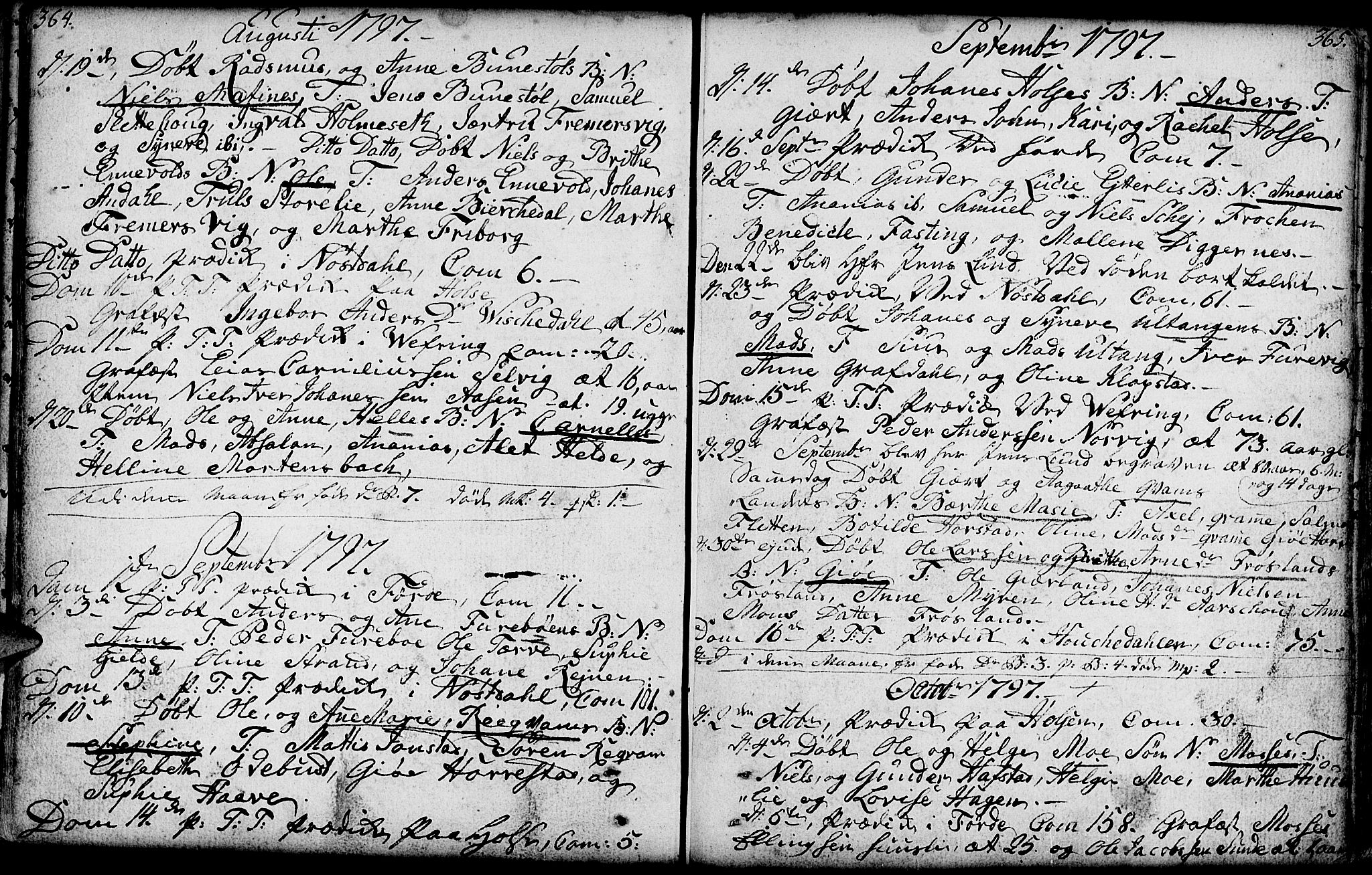 Førde sokneprestembete, AV/SAB-A-79901/H/Haa/Haaa/L0004: Parish register (official) no. A 4, 1781-1803, p. 364-365