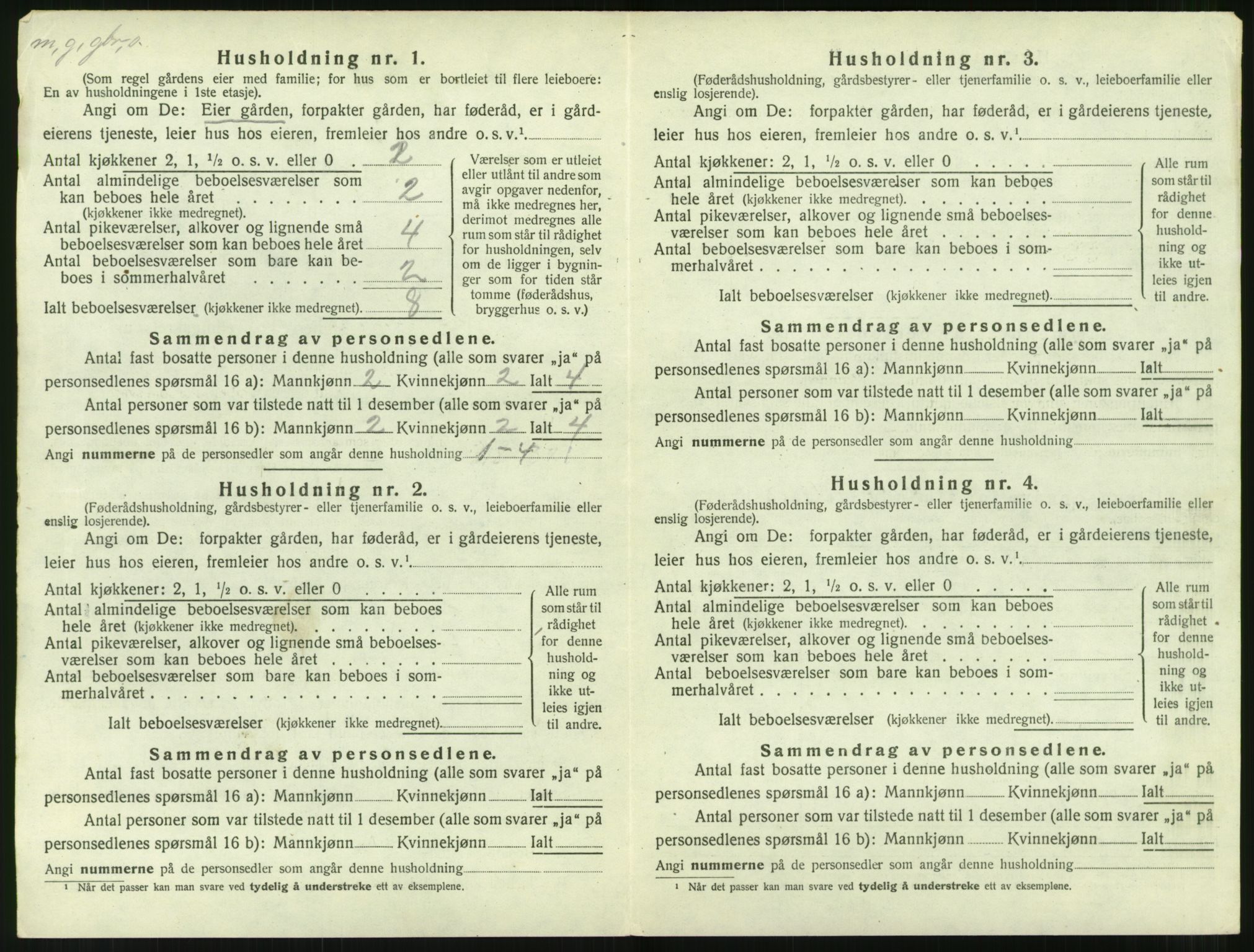 SAT, 1920 census for Aukra, 1920, p. 822