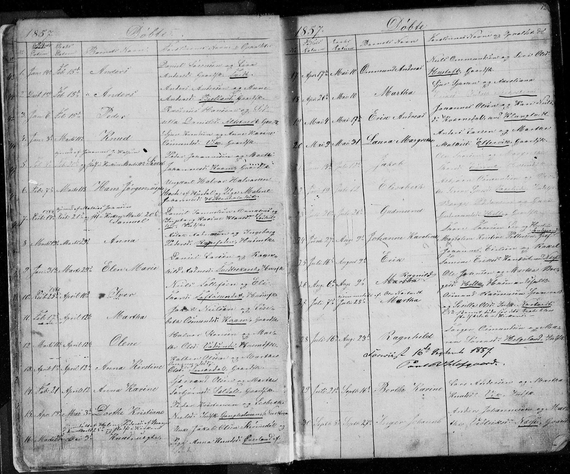 Nedstrand sokneprestkontor, AV/SAST-A-101841/01/V: Parish register (copy) no. B 3, 1848-1933, p. 12