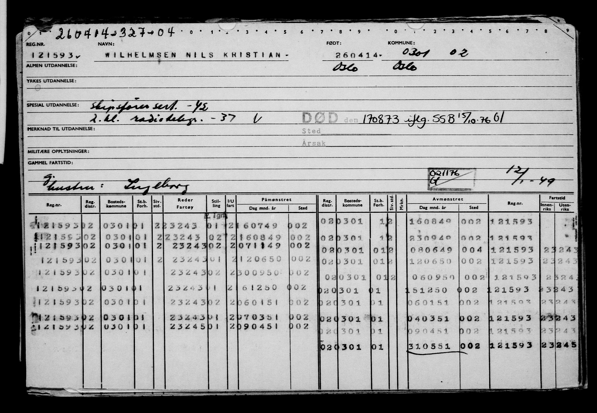 Direktoratet for sjømenn, AV/RA-S-3545/G/Gb/L0120: Hovedkort, 1914, p. 293