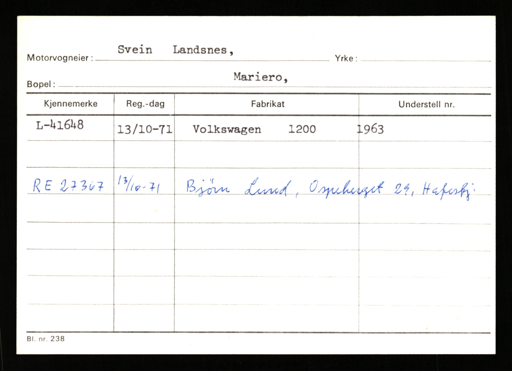 Stavanger trafikkstasjon, SAST/A-101942/0/G/L0006: Registreringsnummer: 34250 - 49007, 1930-1971, p. 1979