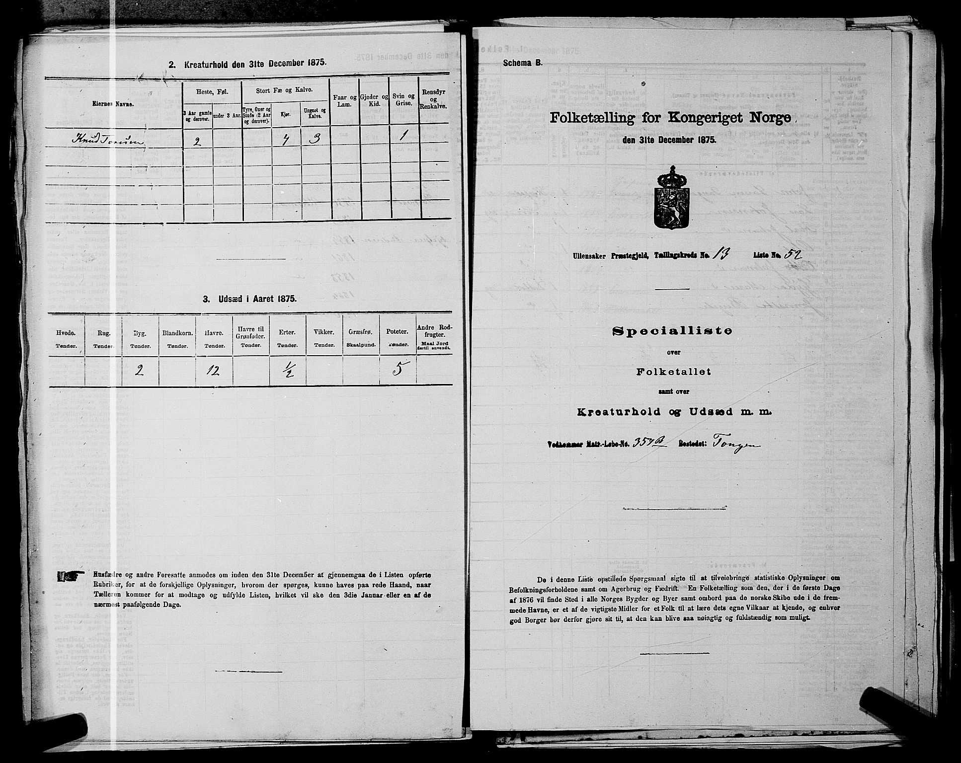 RA, 1875 census for 0235P Ullensaker, 1875, p. 1983