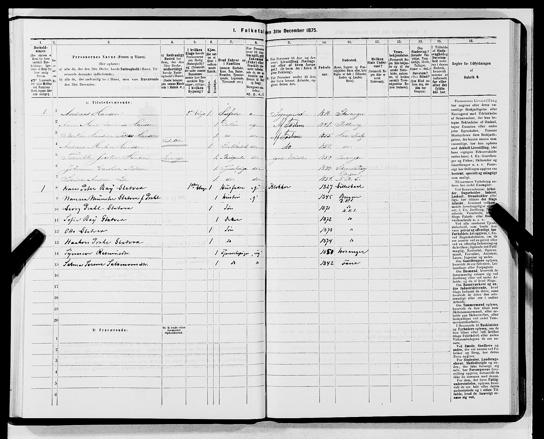 SAB, 1875 census for 1301 Bergen, 1875, p. 3663