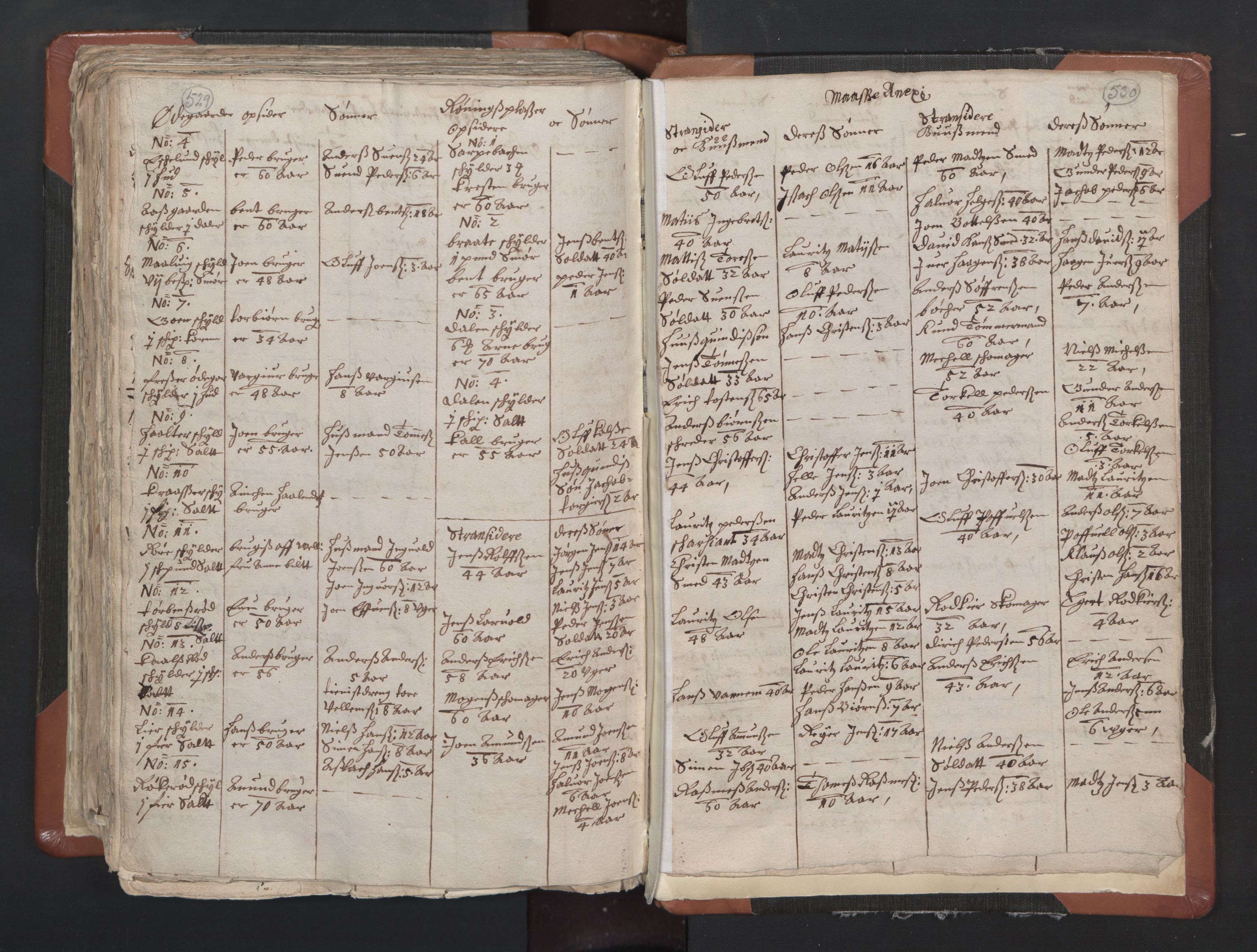 RA, Vicar's Census 1664-1666, no. 1: Nedre Borgesyssel deanery, 1664-1666, p. 529-530