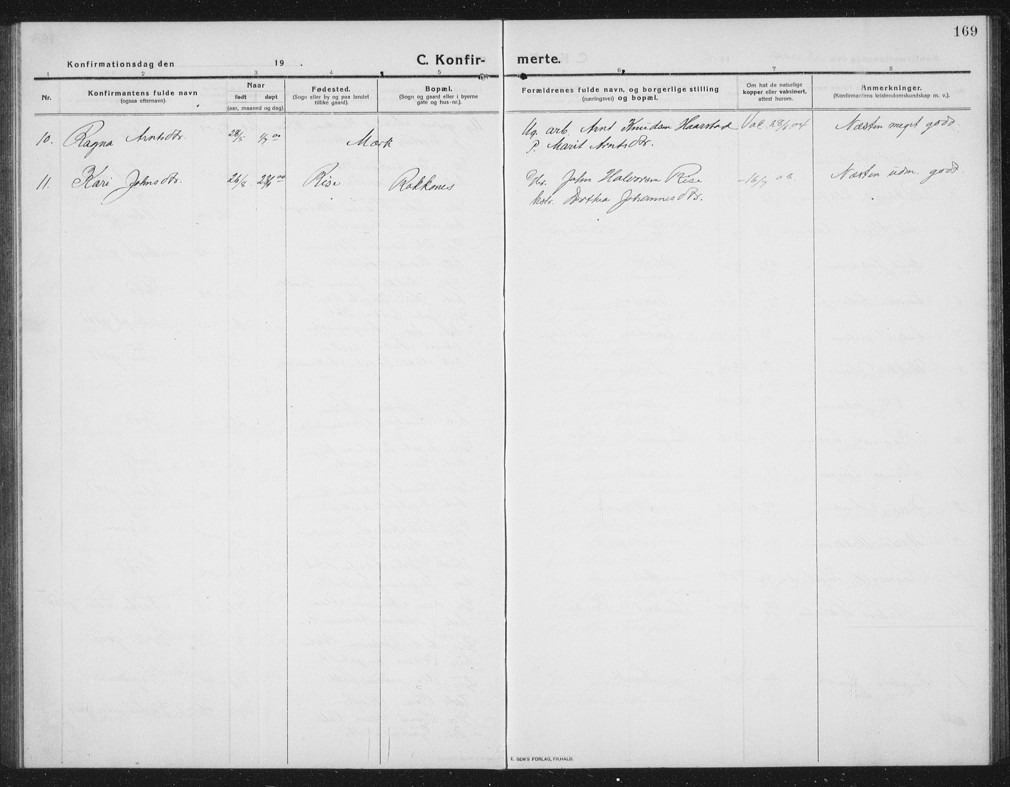 Ministerialprotokoller, klokkerbøker og fødselsregistre - Sør-Trøndelag, SAT/A-1456/674/L0877: Parish register (copy) no. 674C04, 1913-1940, p. 169