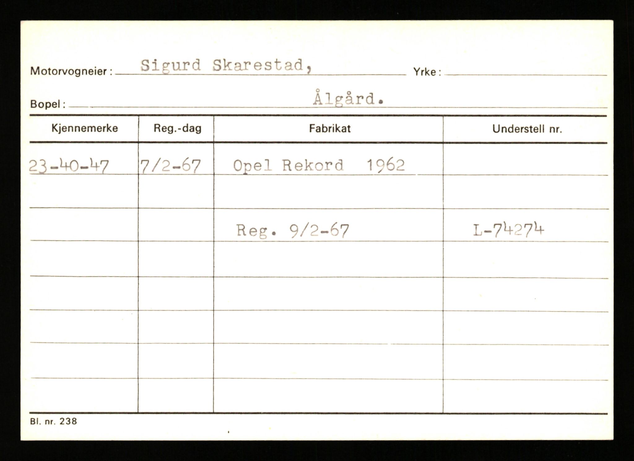 Stavanger trafikkstasjon, AV/SAST-A-101942/0/G/L0010: Registreringsnummer: 130000 - 239953, 1930-1971, p. 2965