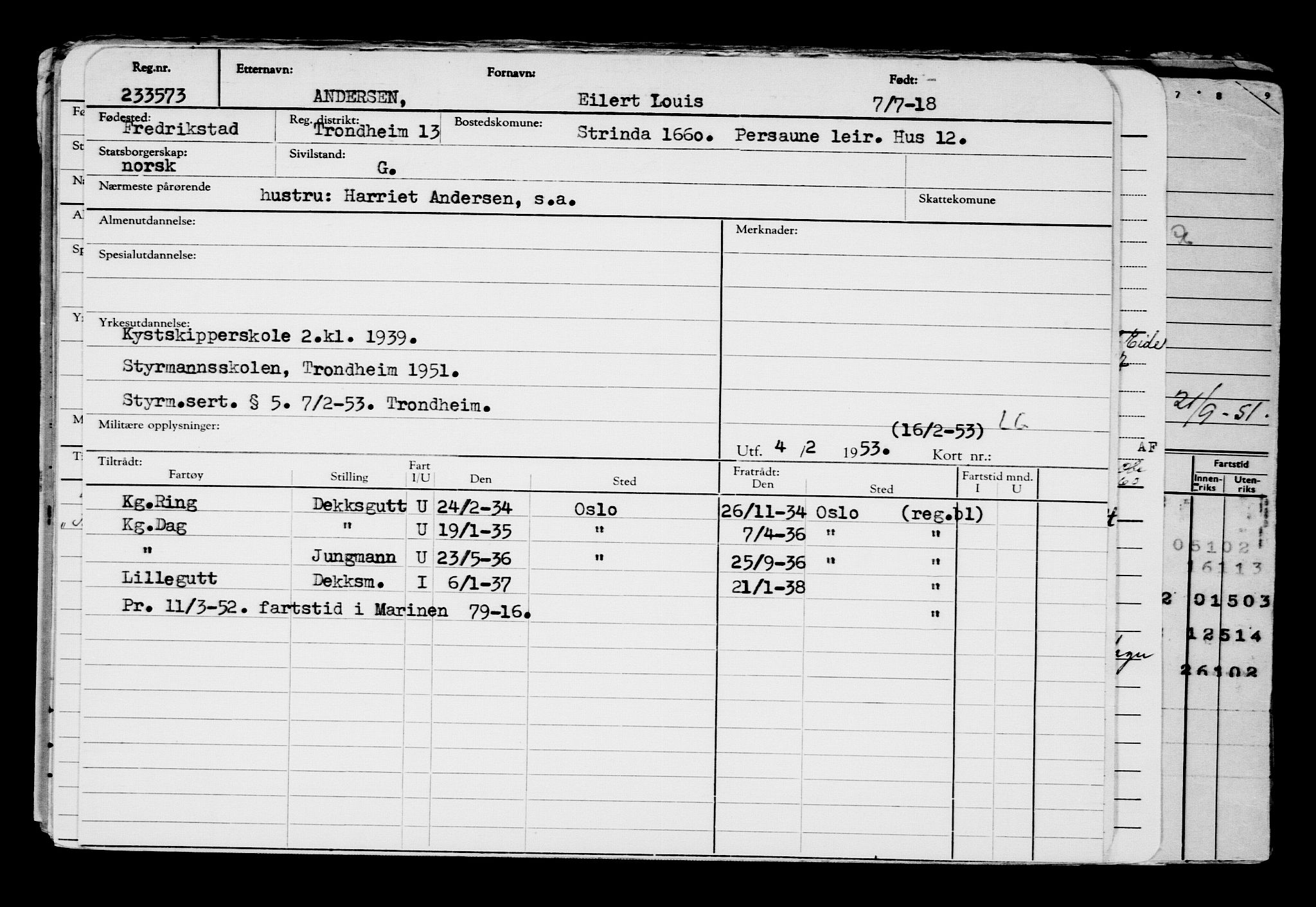 Direktoratet for sjømenn, AV/RA-S-3545/G/Gb/L0160: Hovedkort, 1918, p. 152