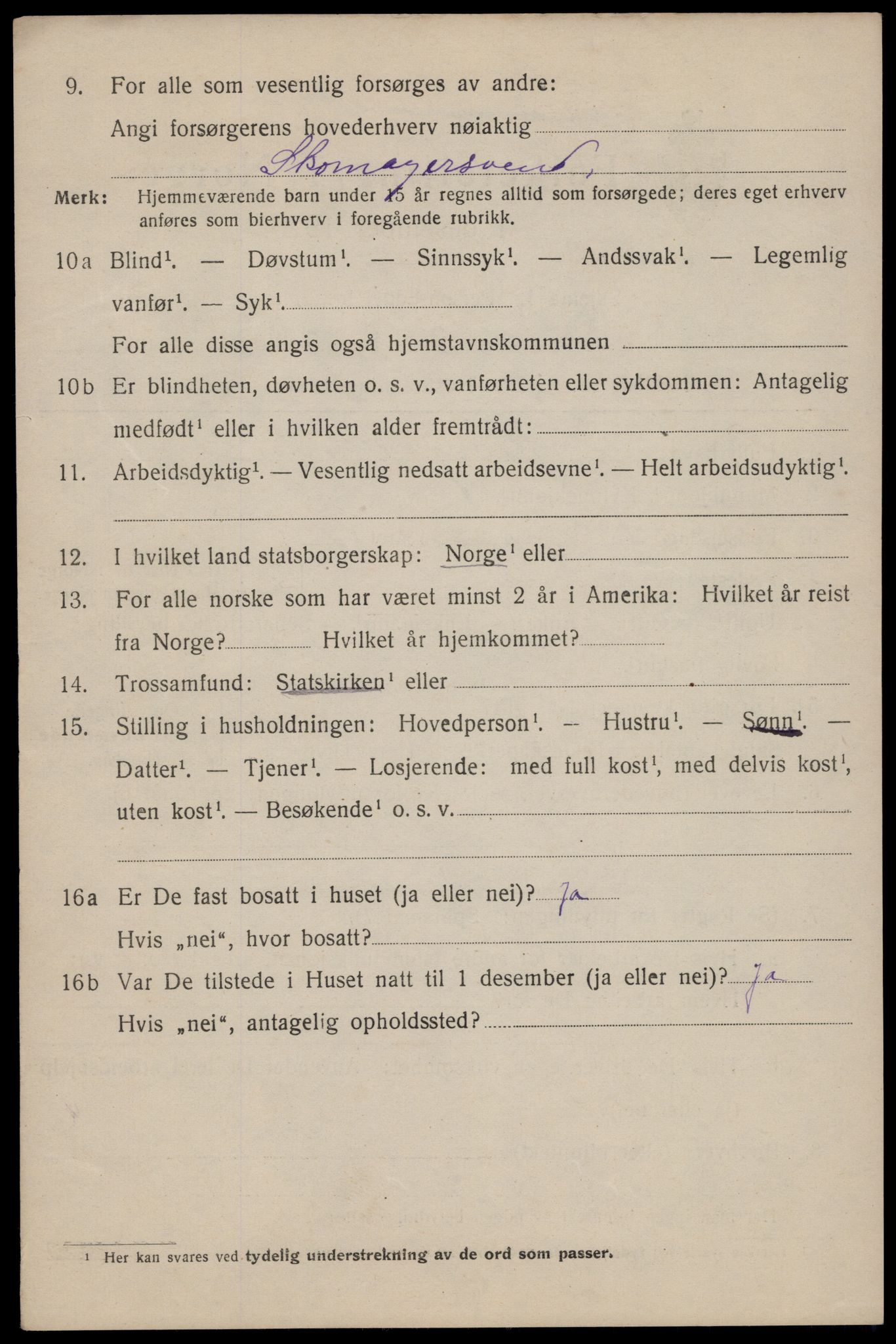 SAT, 1920 census for Trondheim, 1920, p. 125353