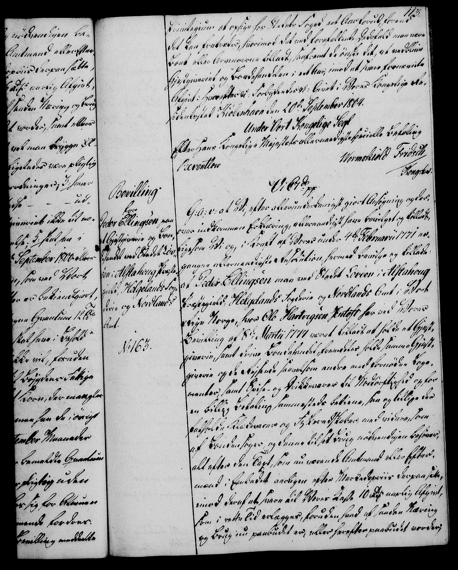 Rentekammeret, Kammerkanselliet, AV/RA-EA-3111/G/Gg/Gga/L0018: Norsk ekspedisjonsprotokoll med register (merket RK 53.18), 1804-1806, p. 113