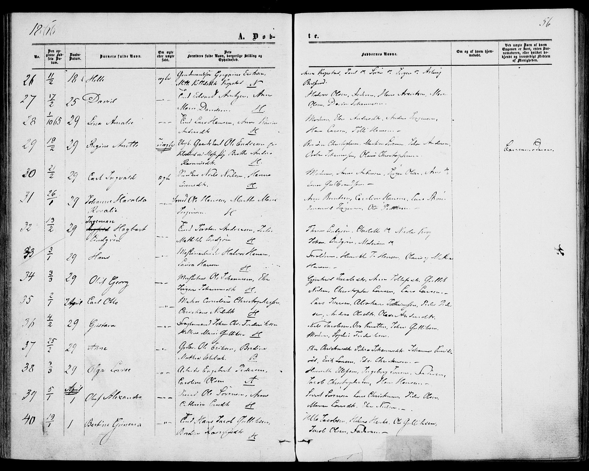 Borre kirkebøker, AV/SAKO-A-338/F/Fa/L0007: Parish register (official) no. I 7, 1862-1867, p. 56