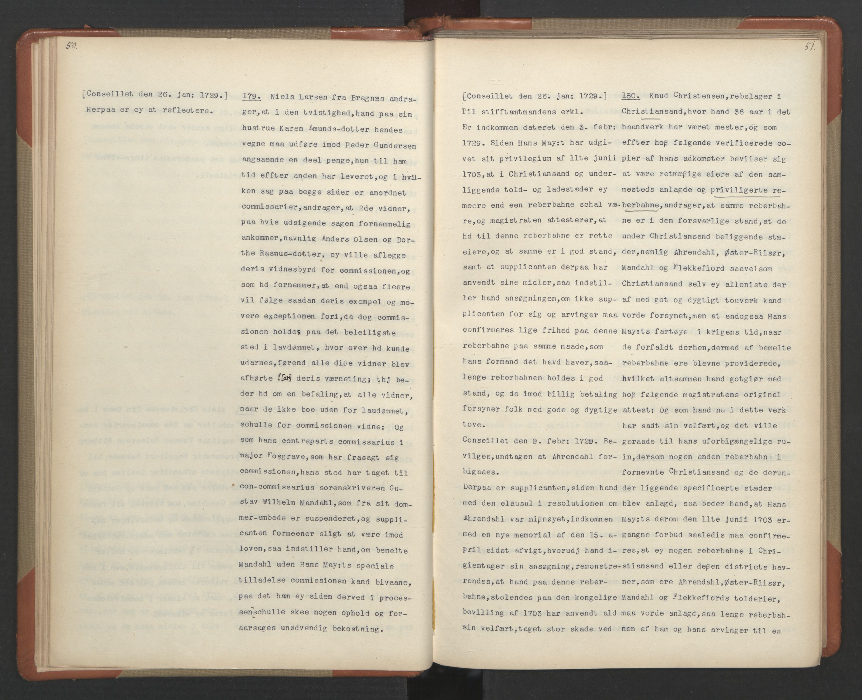 Avskriftsamlingen, AV/RA-EA-4022/F/Fa/L0092: Supplikker, 1729, p. 29