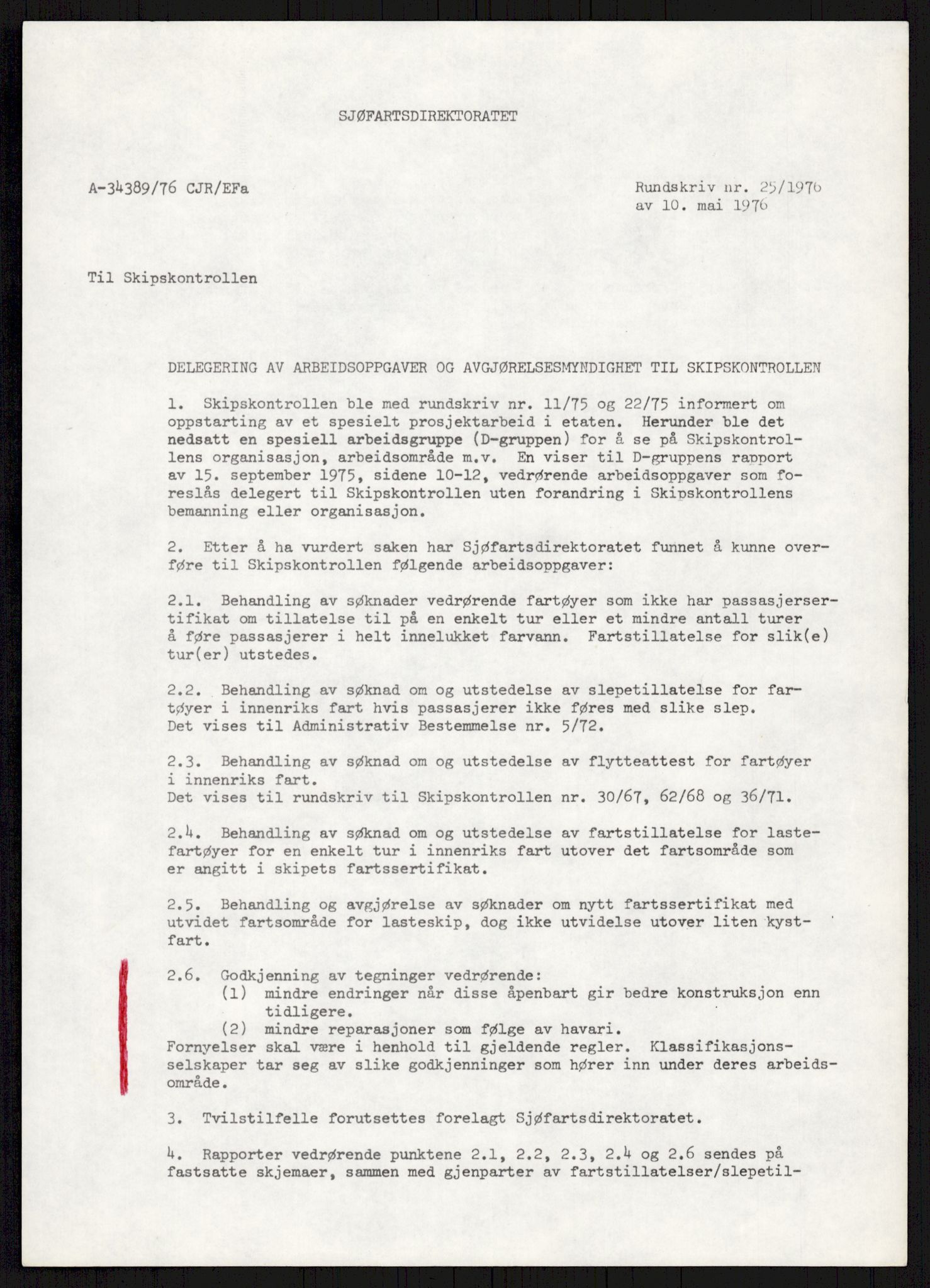 Sjøfartsdirektoratet med forløpere, generelt arkiv, AV/RA-S-1407/D/Du/Duc/L0641/0004: Skipskontrollen - Forskrifter    / Utleiebåter (2 mapper), 1977-1989, p. 141