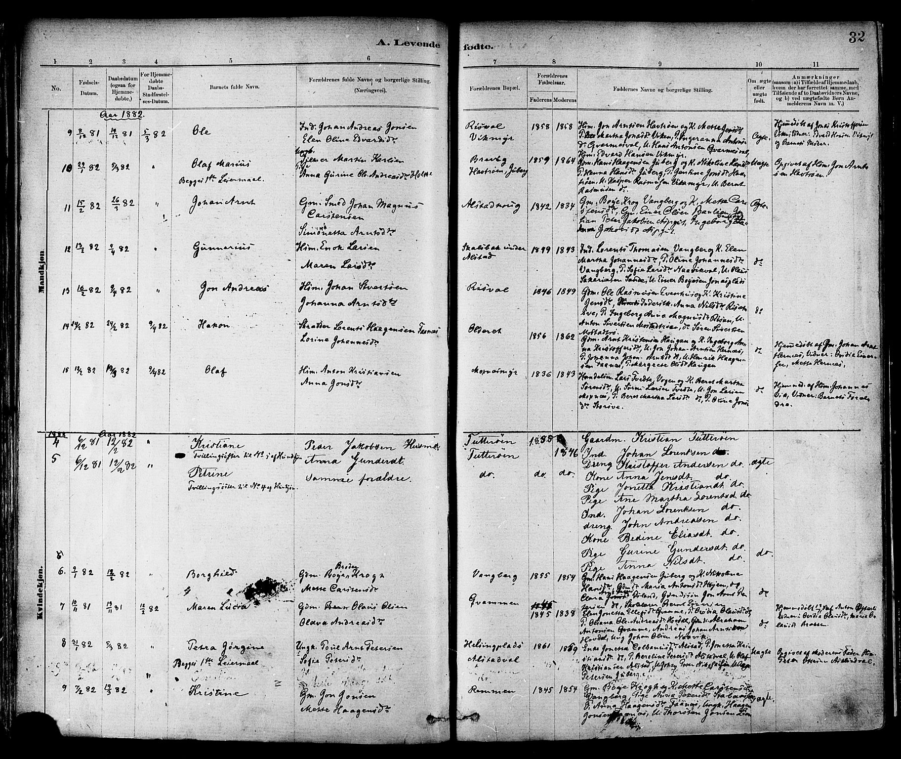 Ministerialprotokoller, klokkerbøker og fødselsregistre - Nord-Trøndelag, SAT/A-1458/713/L0120: Parish register (official) no. 713A09, 1878-1887, p. 32
