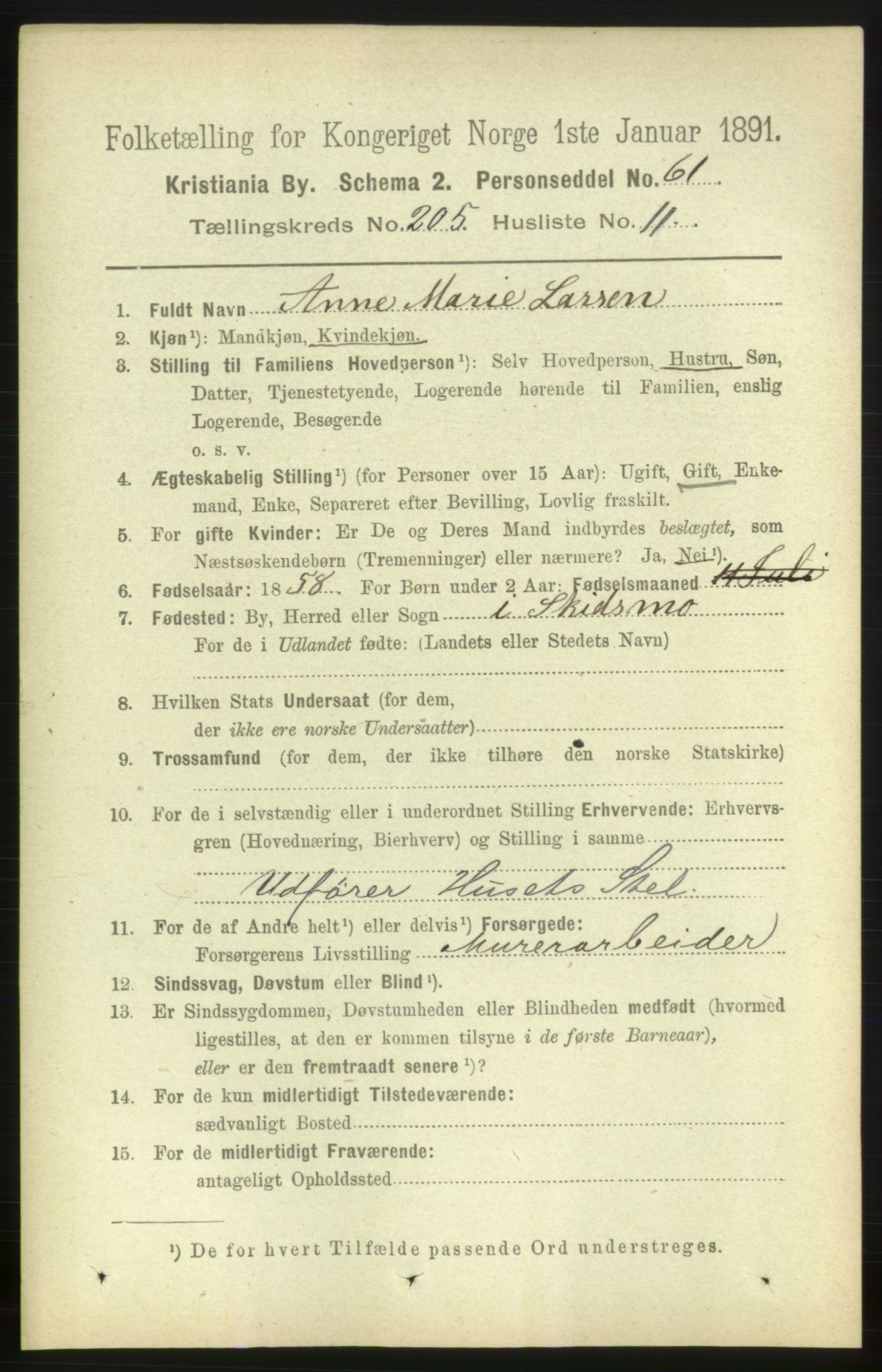 RA, 1891 census for 0301 Kristiania, 1891, p. 123796