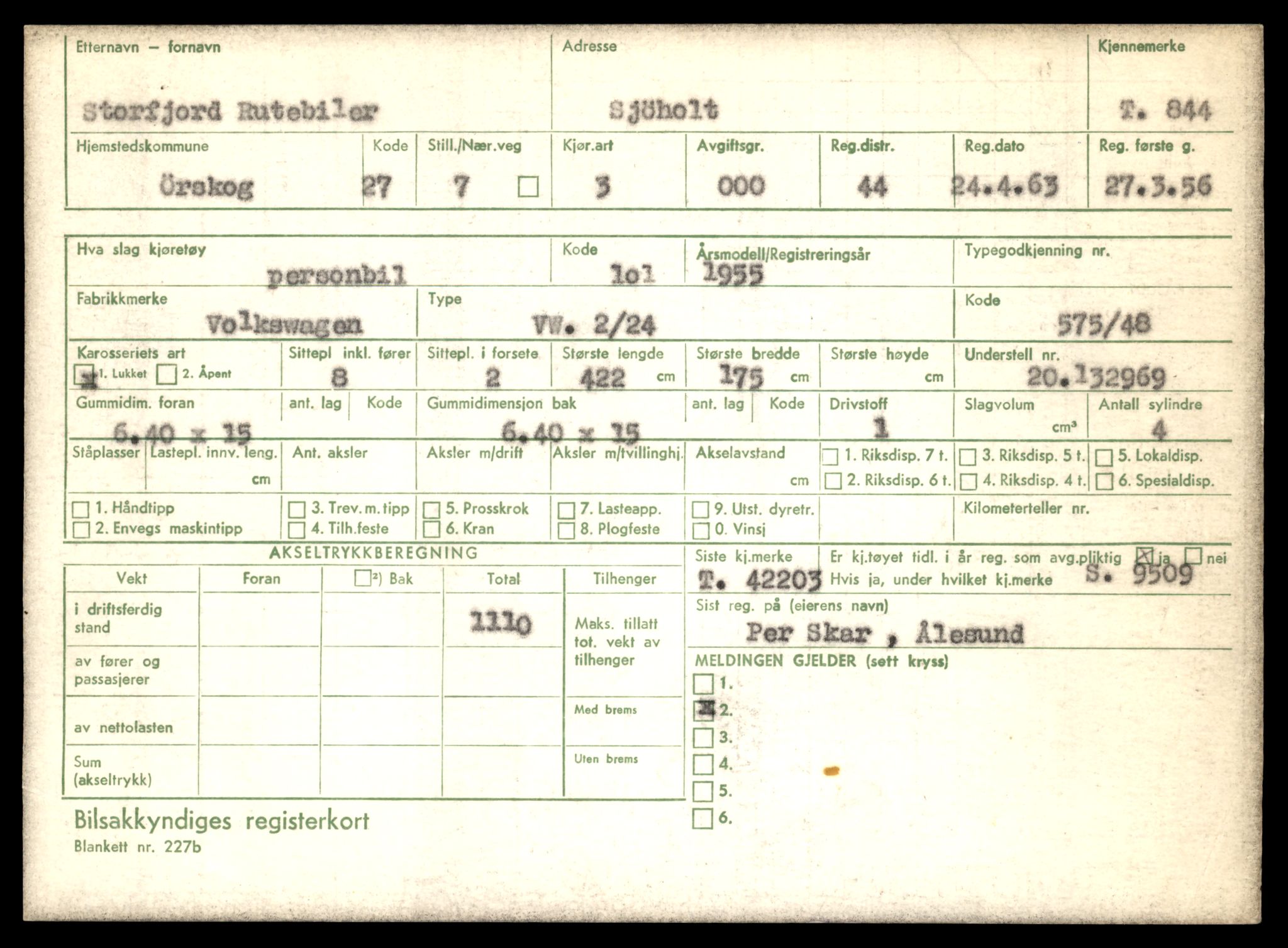 Møre og Romsdal vegkontor - Ålesund trafikkstasjon, AV/SAT-A-4099/F/Fe/L0008: Registreringskort for kjøretøy T 747 - T 894, 1927-1998, p. 2310