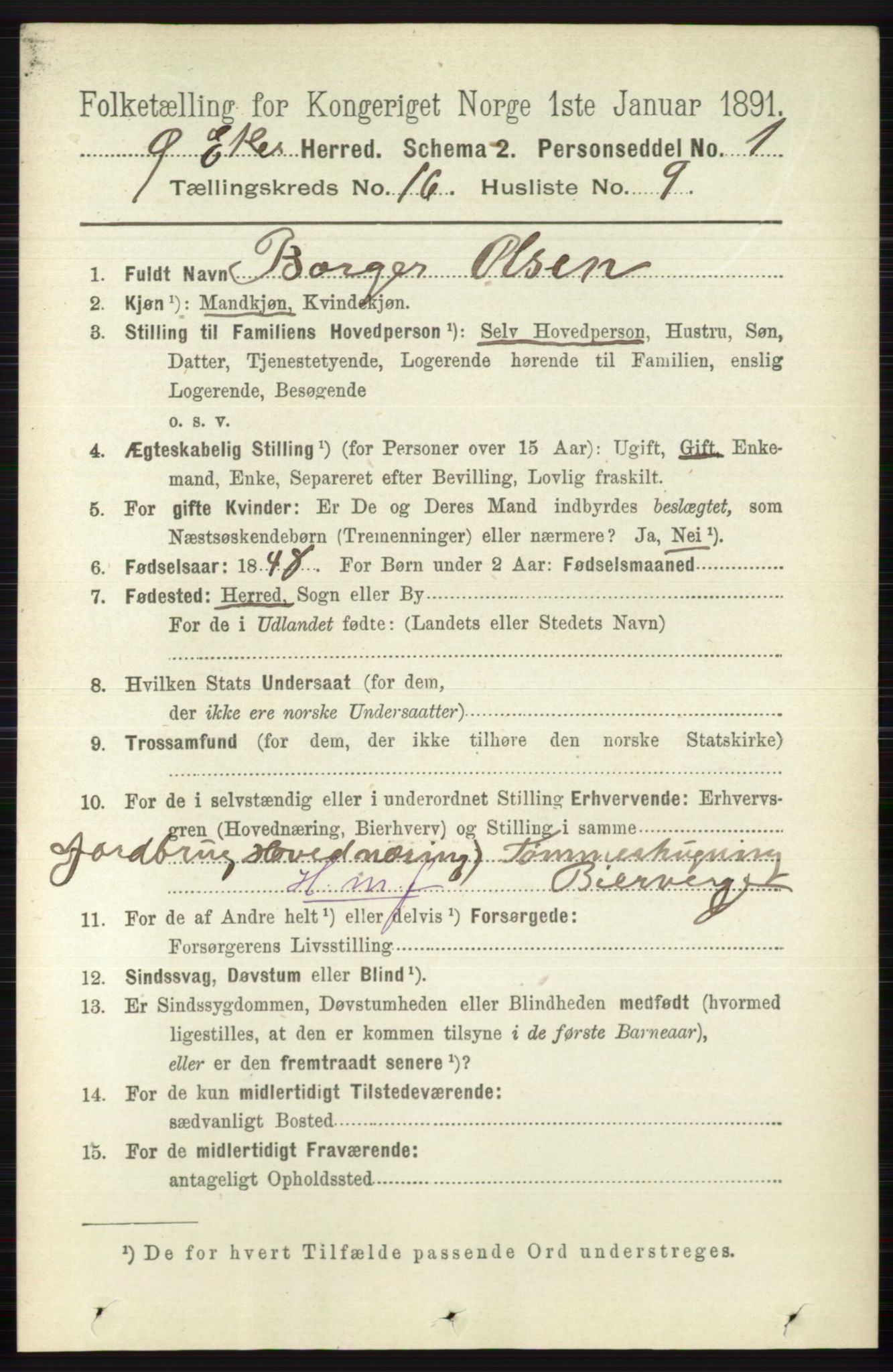 RA, 1891 census for 0624 Øvre Eiker, 1891, p. 7680